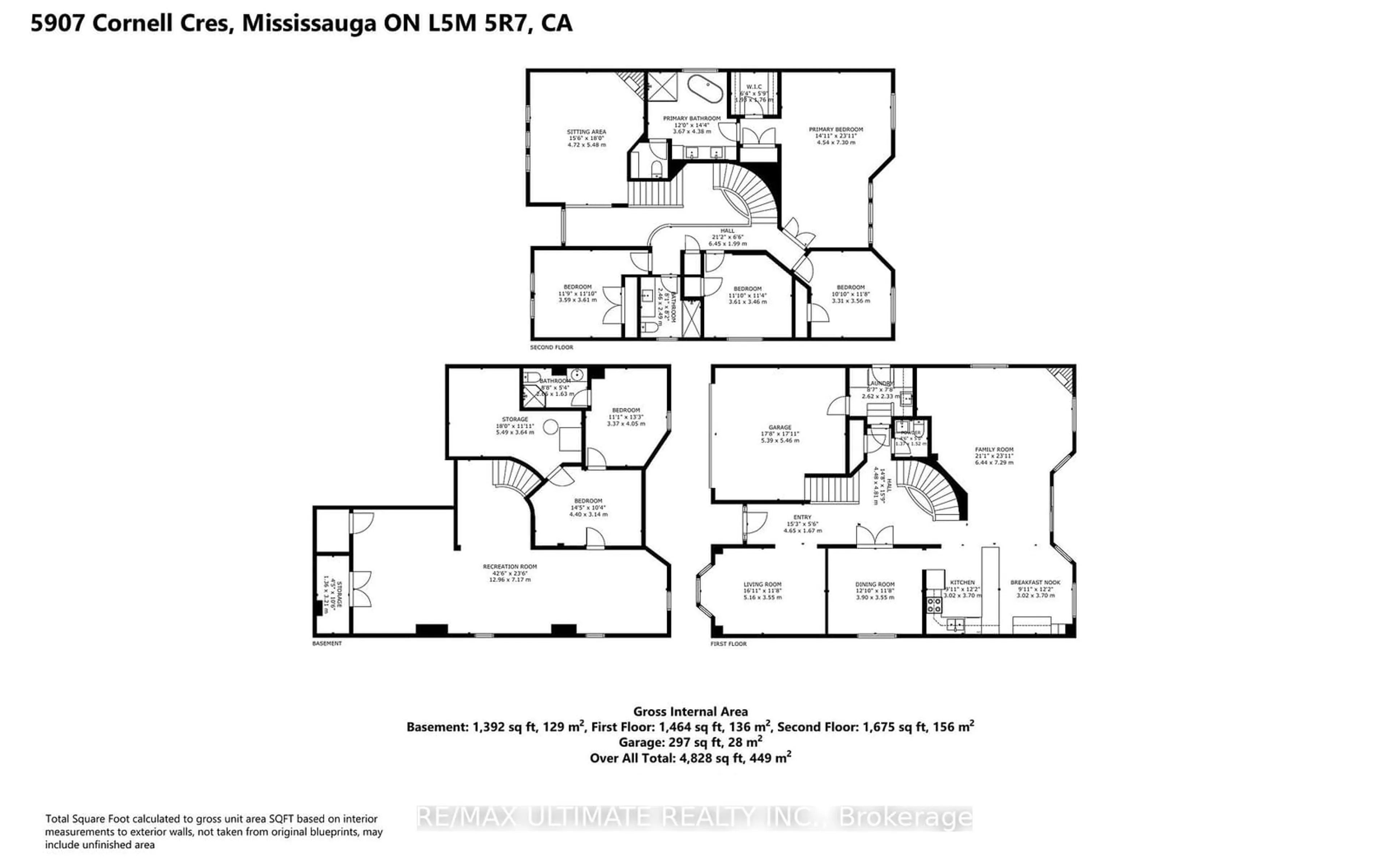 Floor plan for 5907 Cornell Cres, Mississauga Ontario L5M 5R7