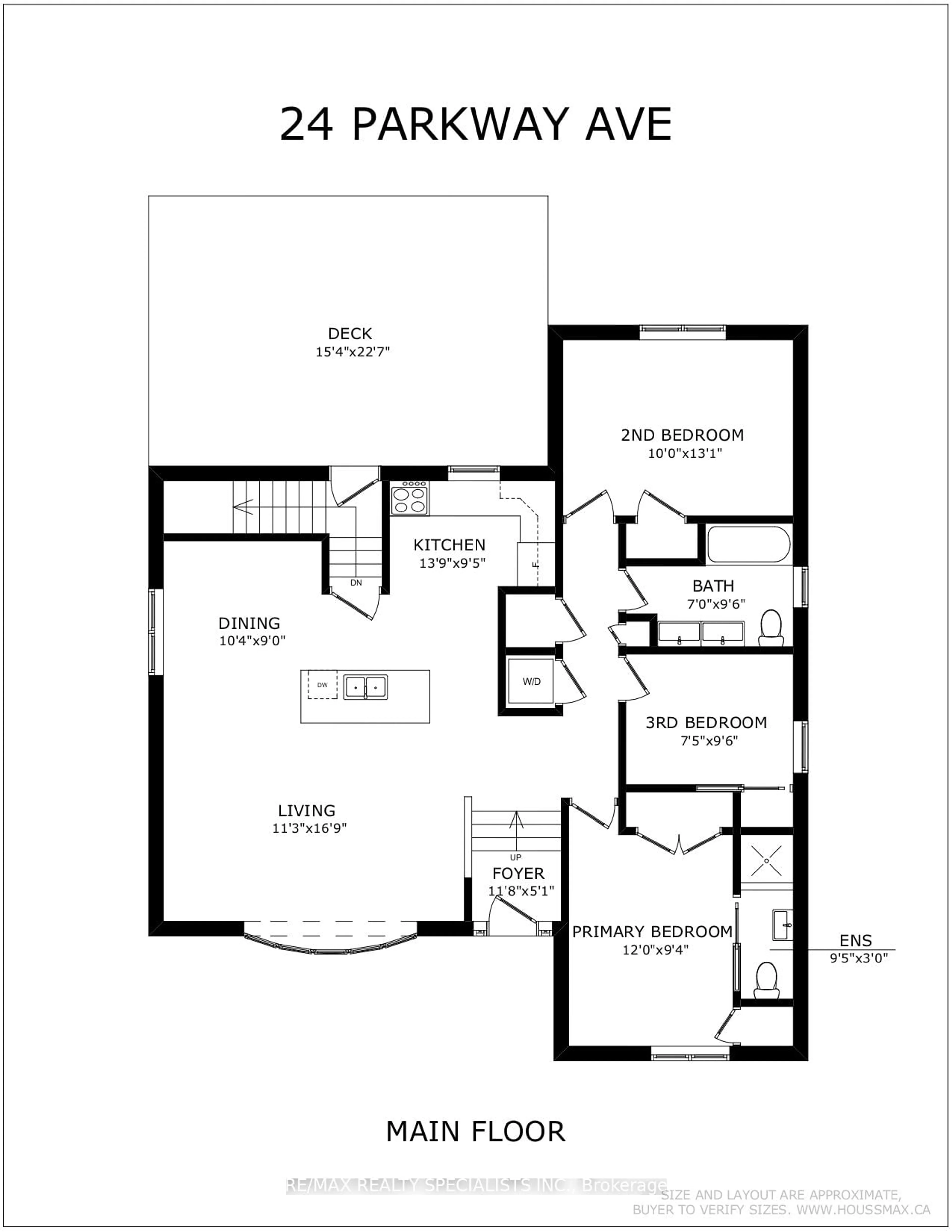 Floor plan for 24 Parkway Ave, Brampton Ontario L6X 2G4