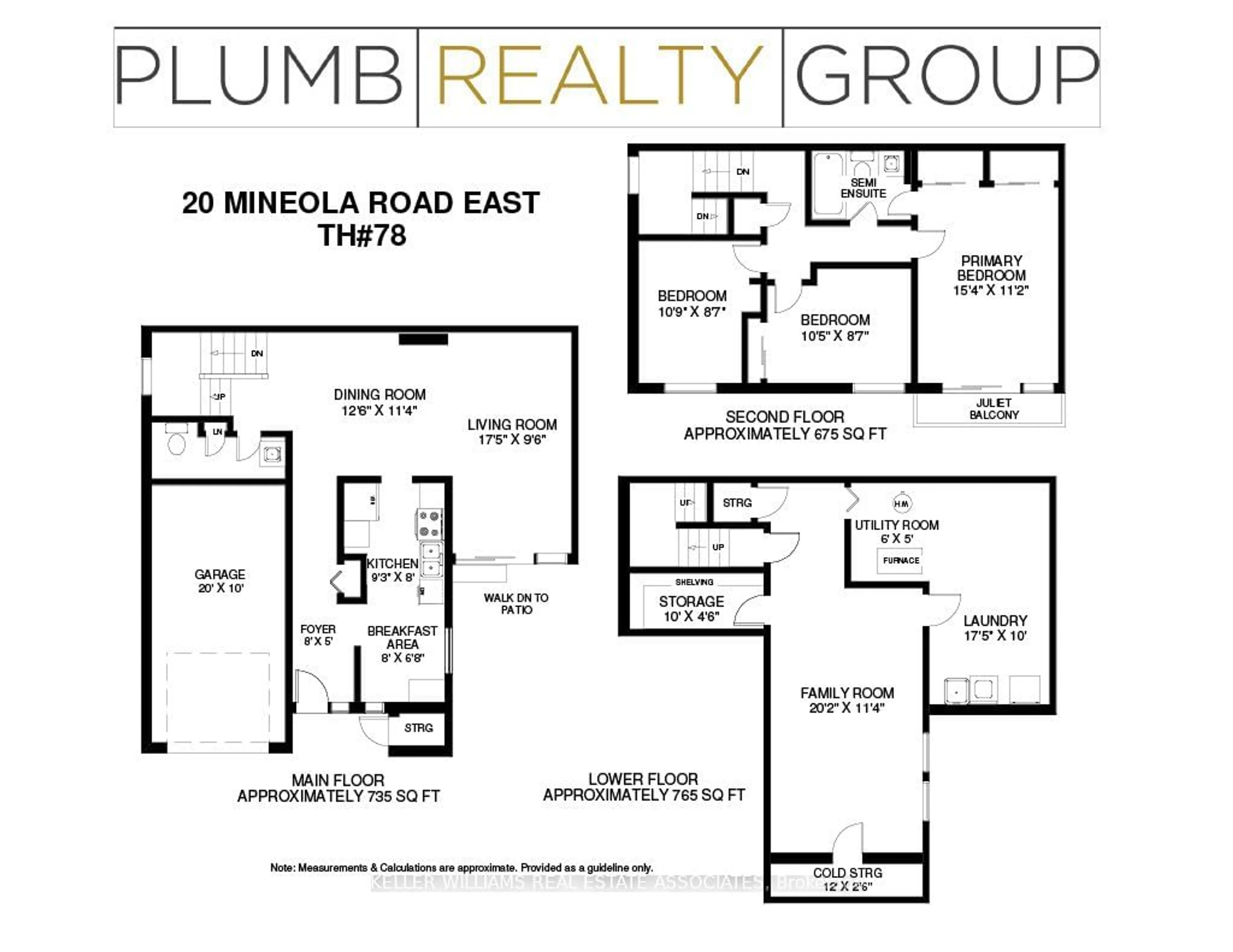 Floor plan for 20 Mineola Rd #78, Mississauga Ontario L5G 4N9