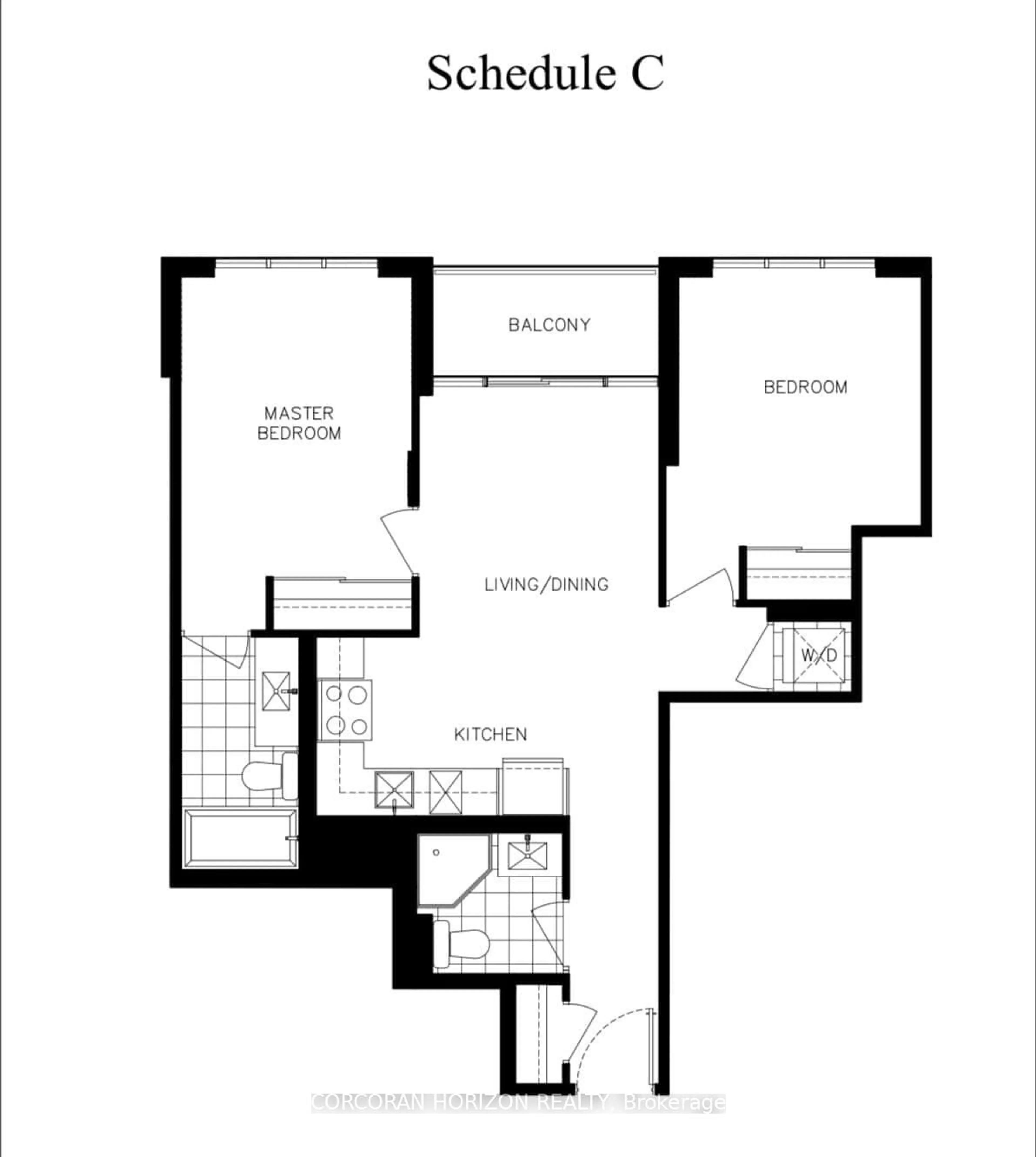 Floor plan for 209 Steeles Ave #1702, Brampton Ontario L6Y 0B5