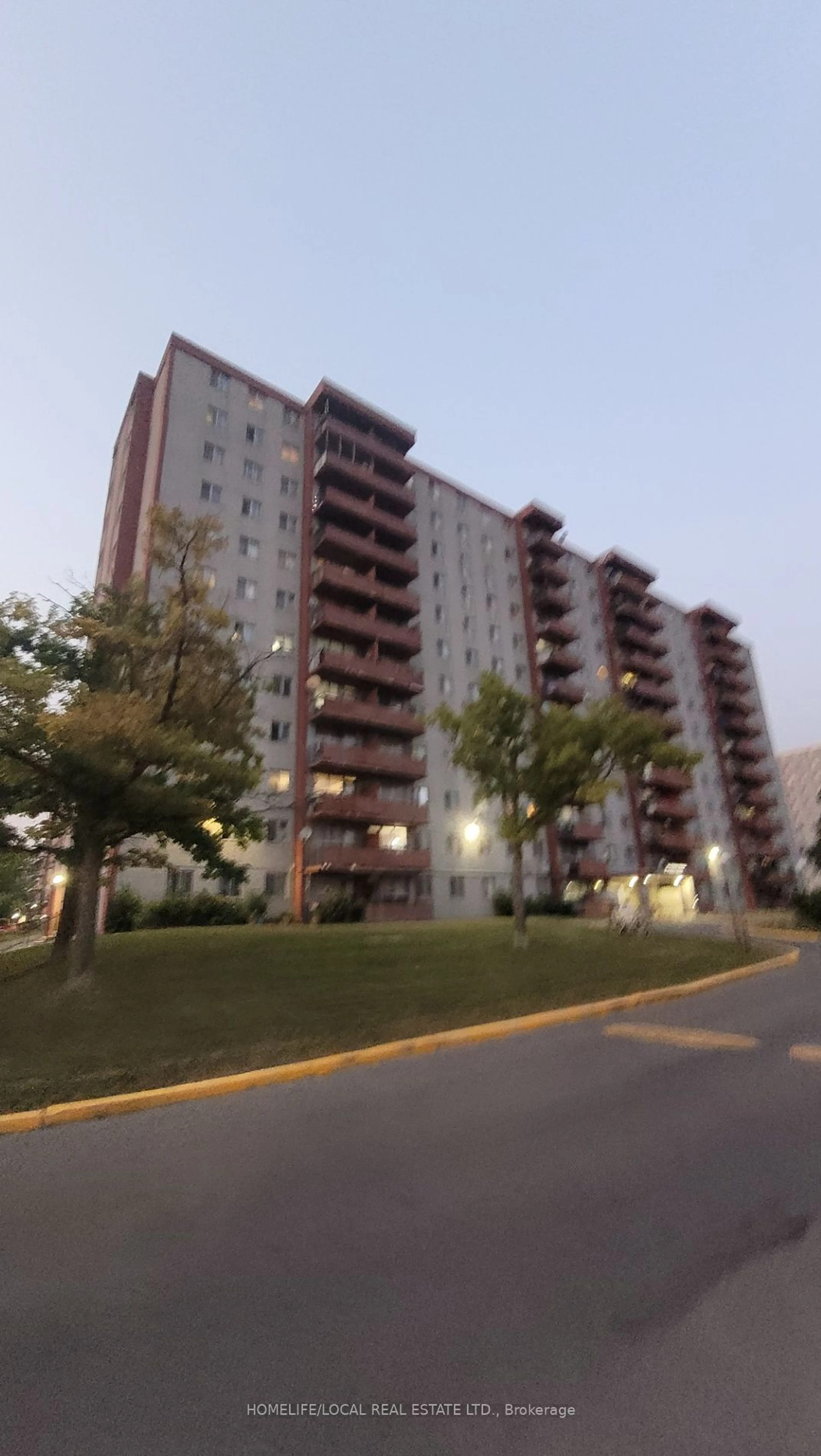 A pic from exterior of the house or condo, the street view for 50 Lotherton Ptwy #1211, Toronto Ontario M6B 2G7