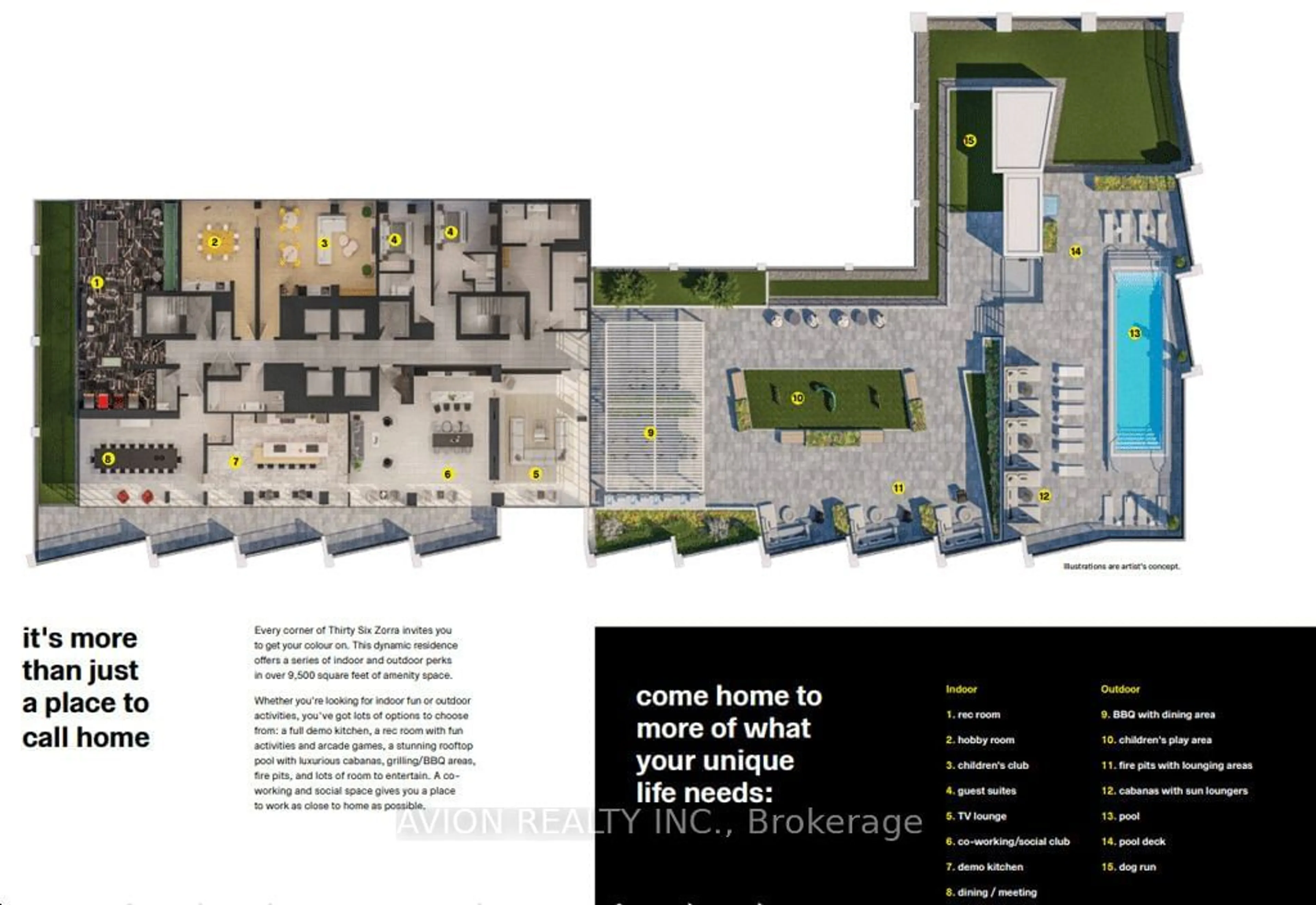 Floor plan for 36 Zorra St #3008, Toronto Ontario M8Z 0G5