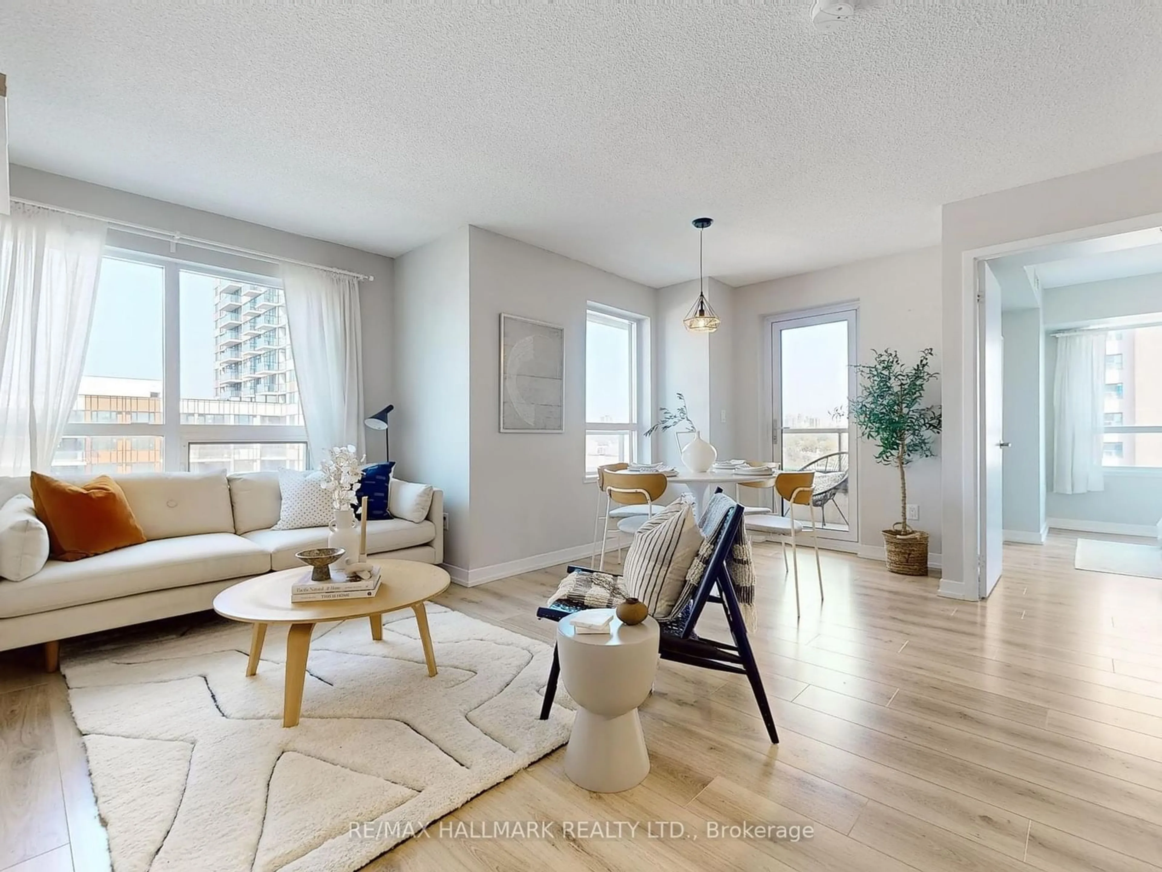 Living room, wood floors for 1410 Dupont St #801, Toronto Ontario M6H 0B6