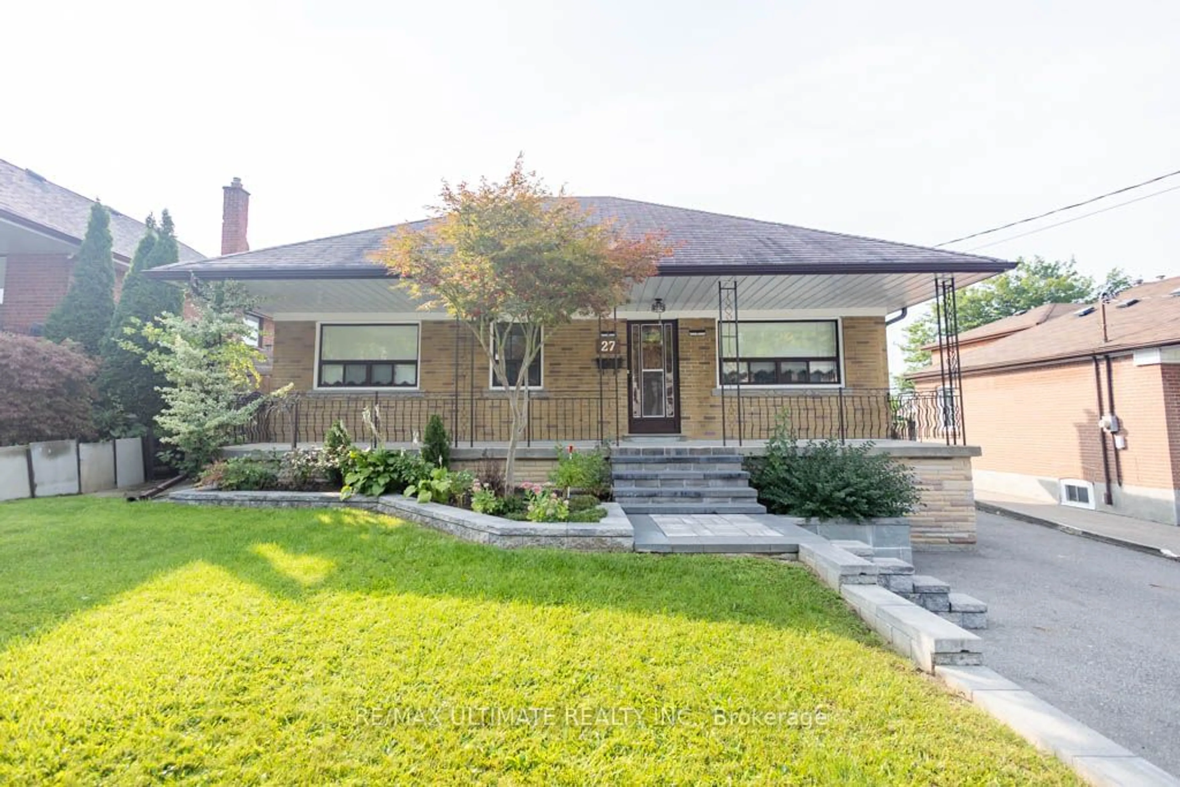 Home with brick exterior material for 27 Harrow Dr, Toronto Ontario M6M 2X4