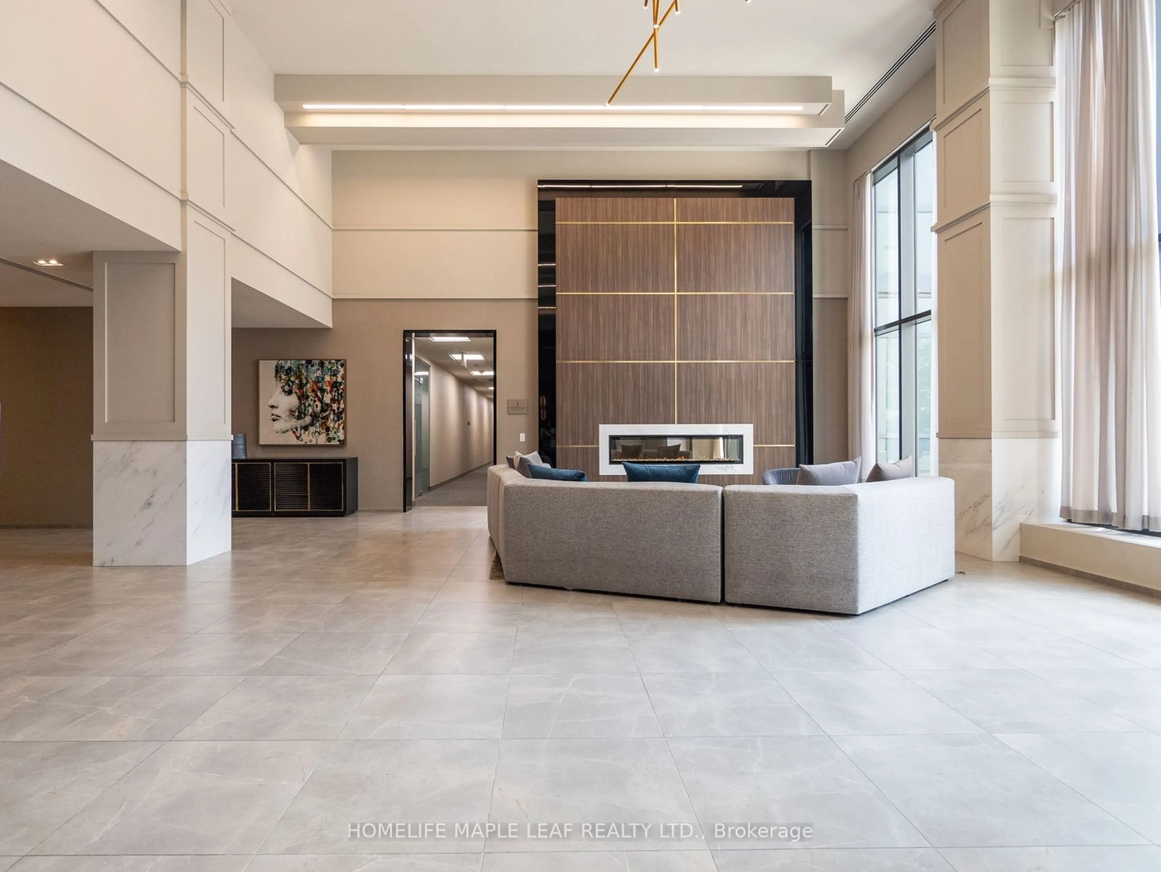 Indoor lobby, ceramic floors for 4085 Parkside Village Dr #1803, Mississauga Ontario L5B 0K9