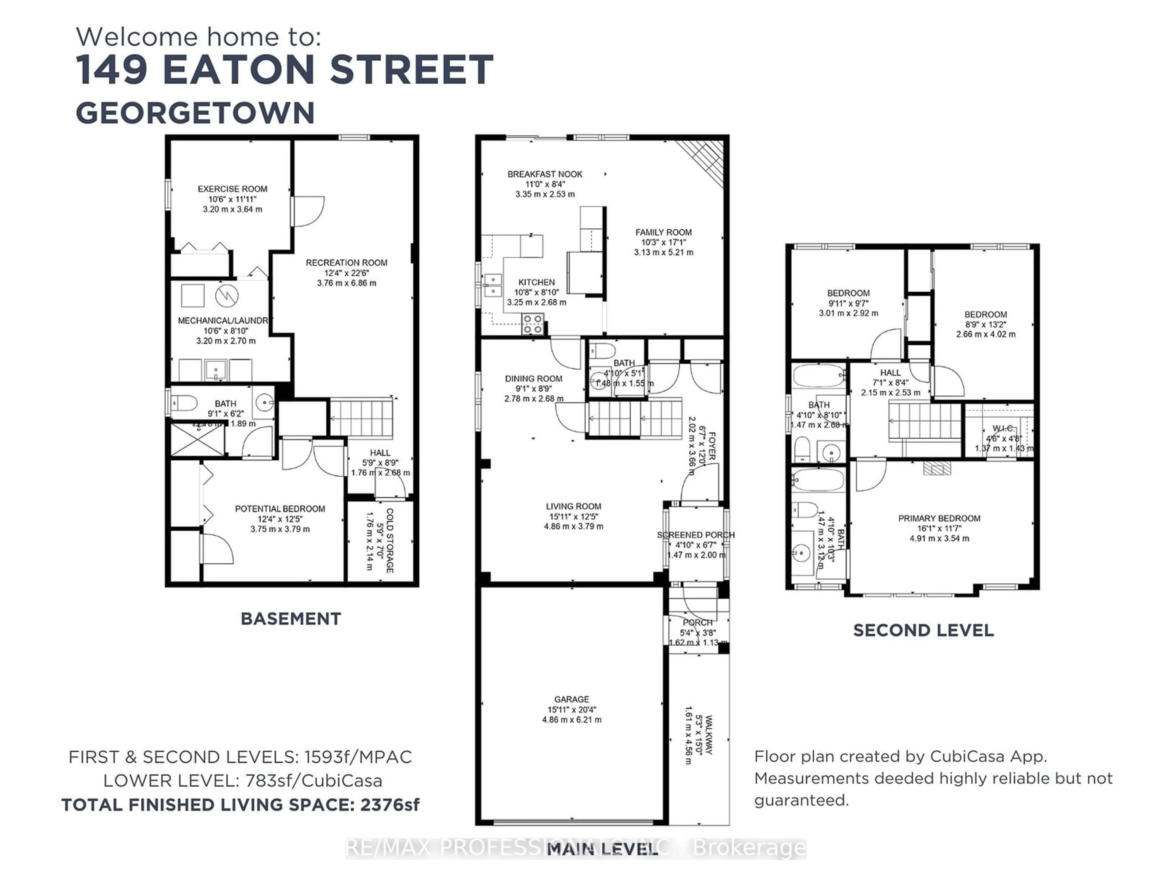 Floor plan for 149 Eaton St, Halton Hills Ontario L7G 5V5