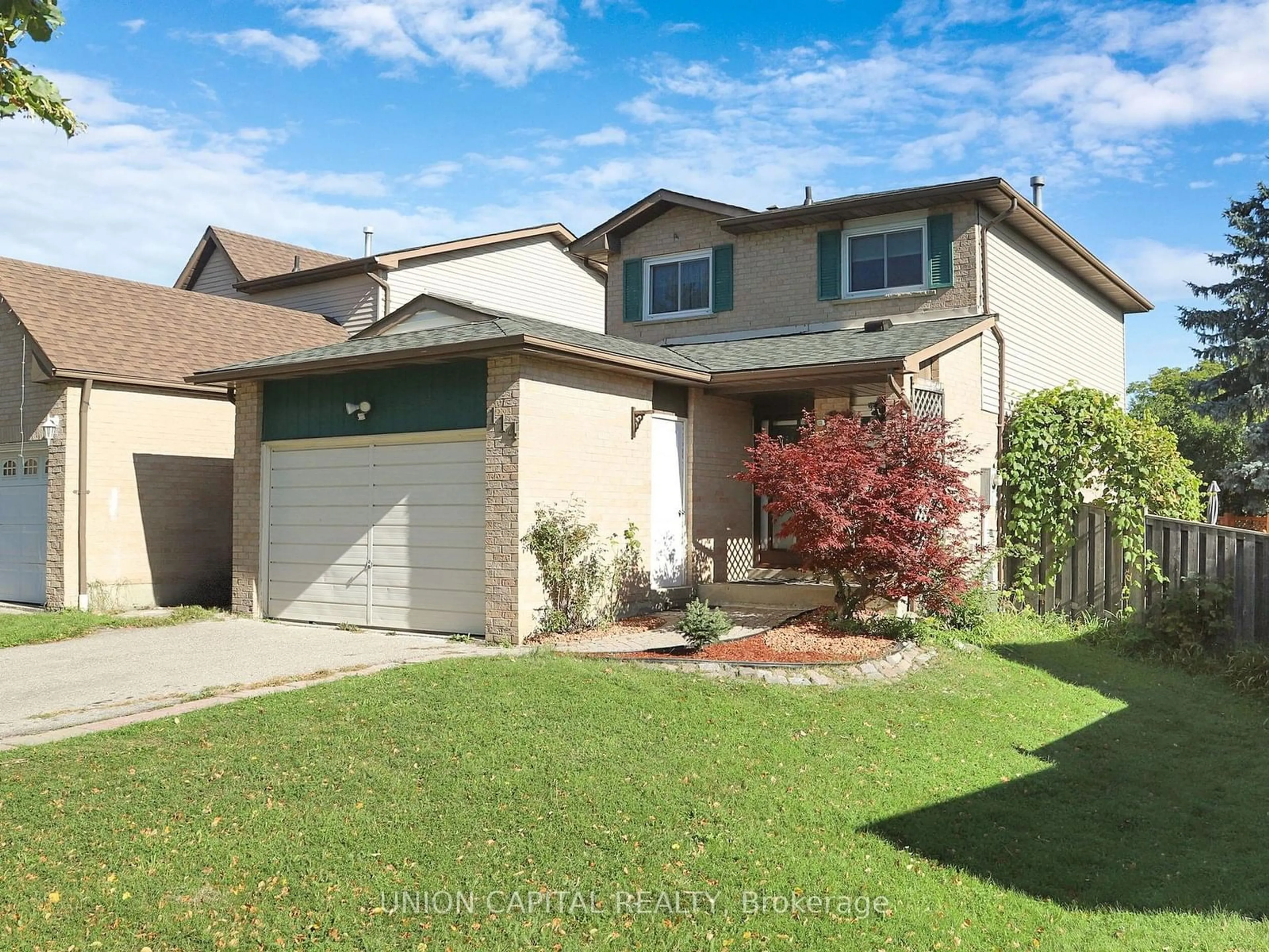 Frontside or backside of a home, the fenced backyard for 114 NEWBRIDGE Cres, Brampton Ontario L6S 4B3