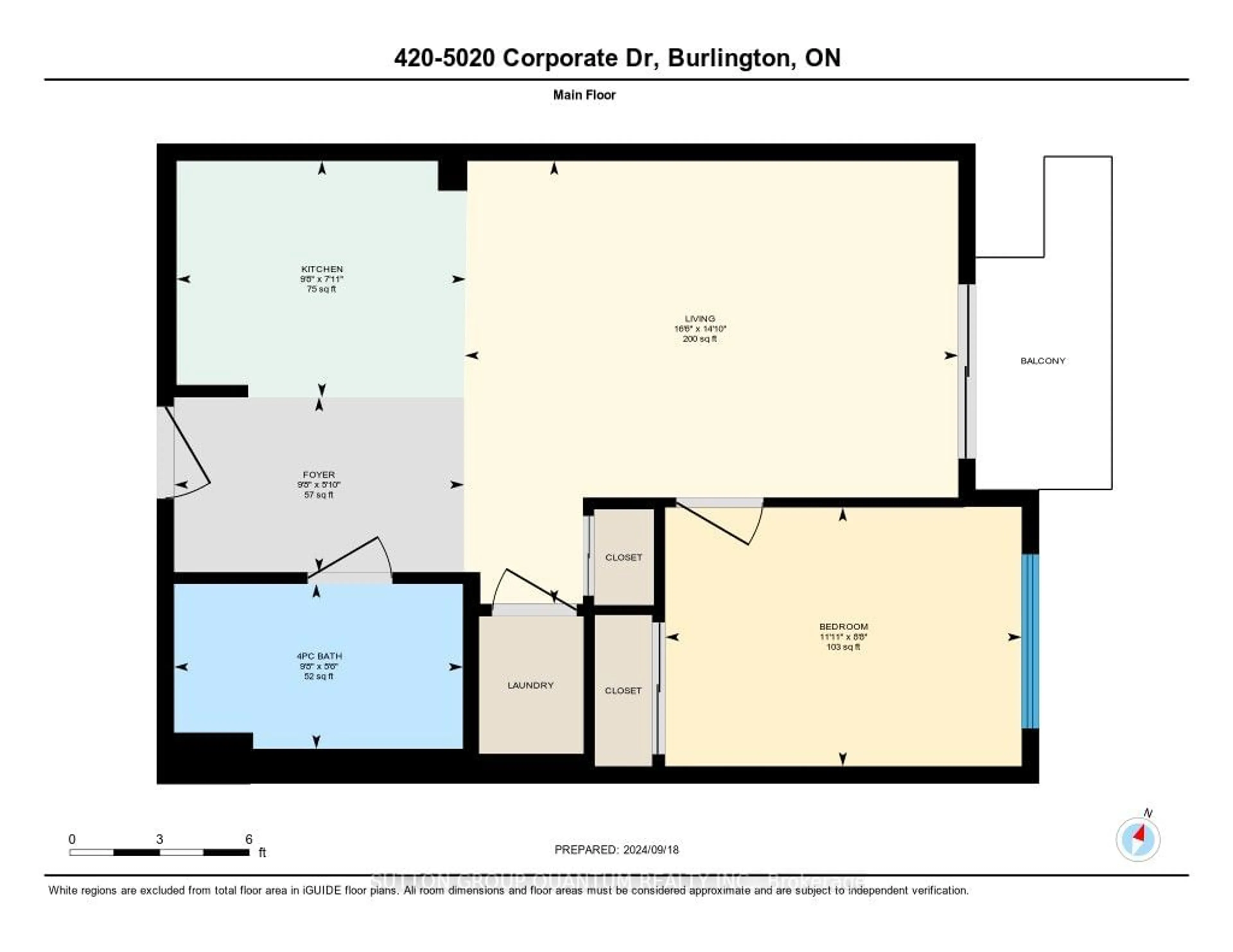 Floor plan for 5020 corporate Dr #420, Burlington Ontario L7L 0H7