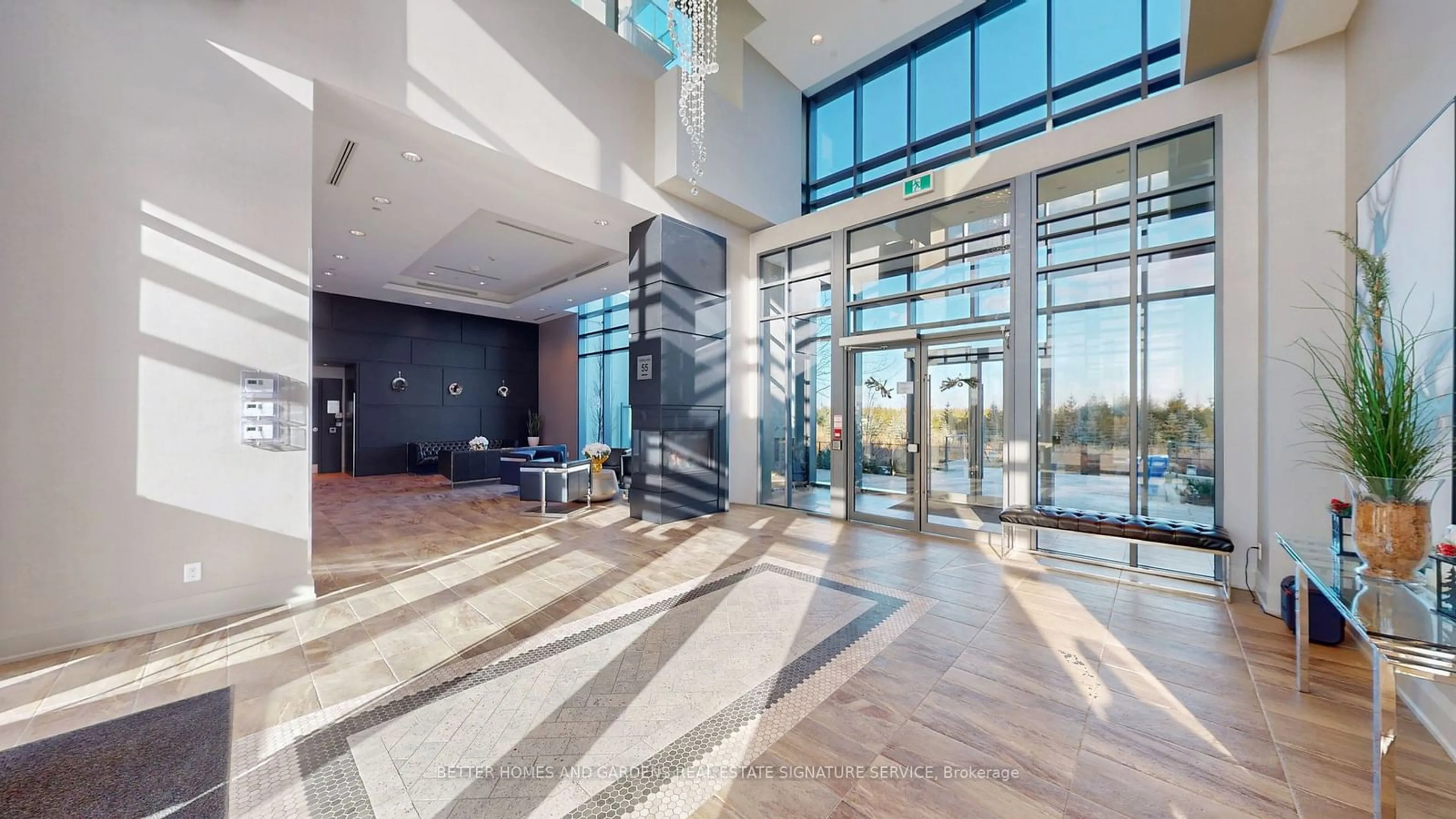 Indoor lobby, ceramic floors for 65 Yorkland Blvd #1102, Brampton Ontario L6P 4B4