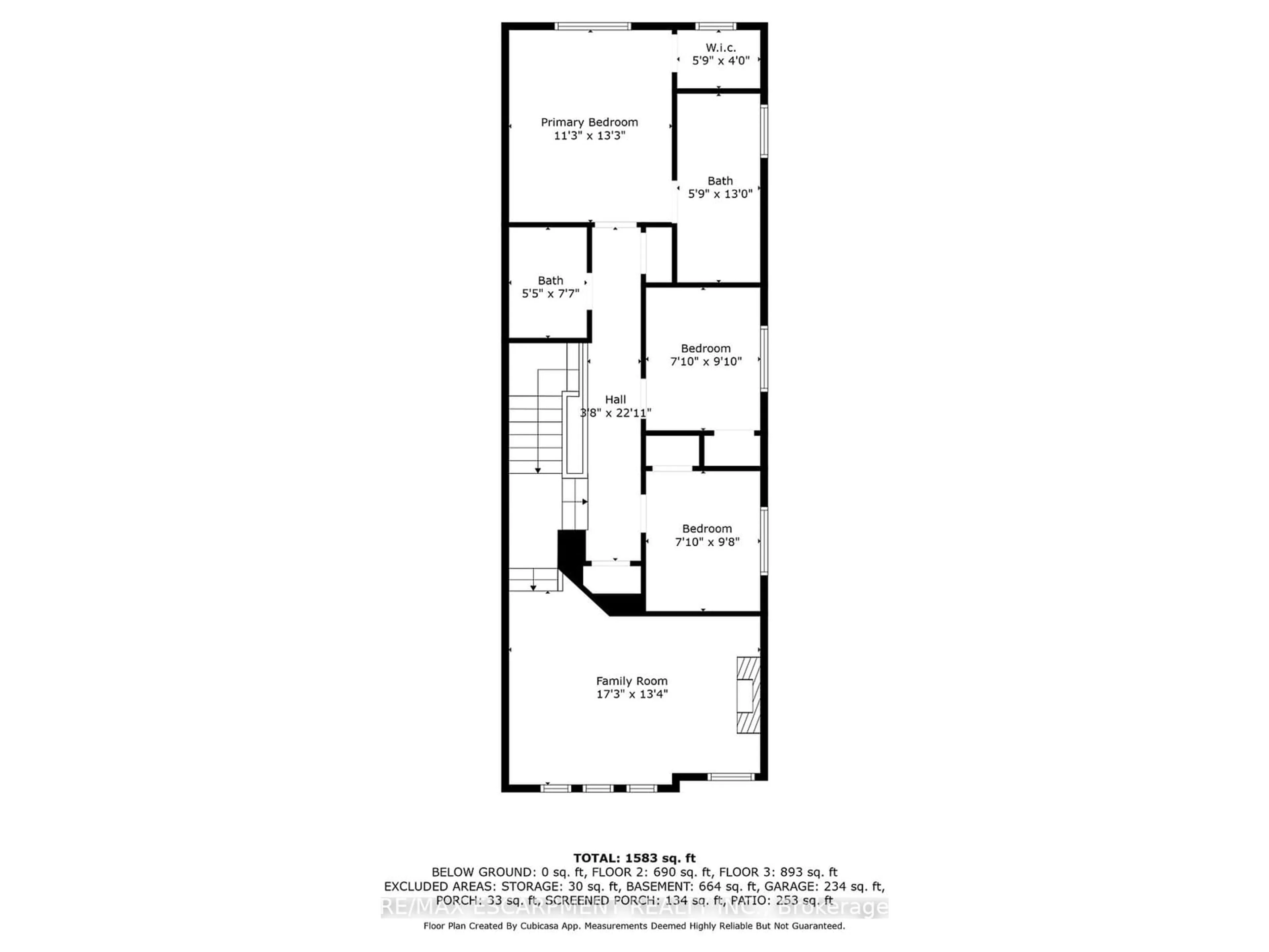 Floor plan for 1785 Creek Way, Burlington Ontario L7L 6R2