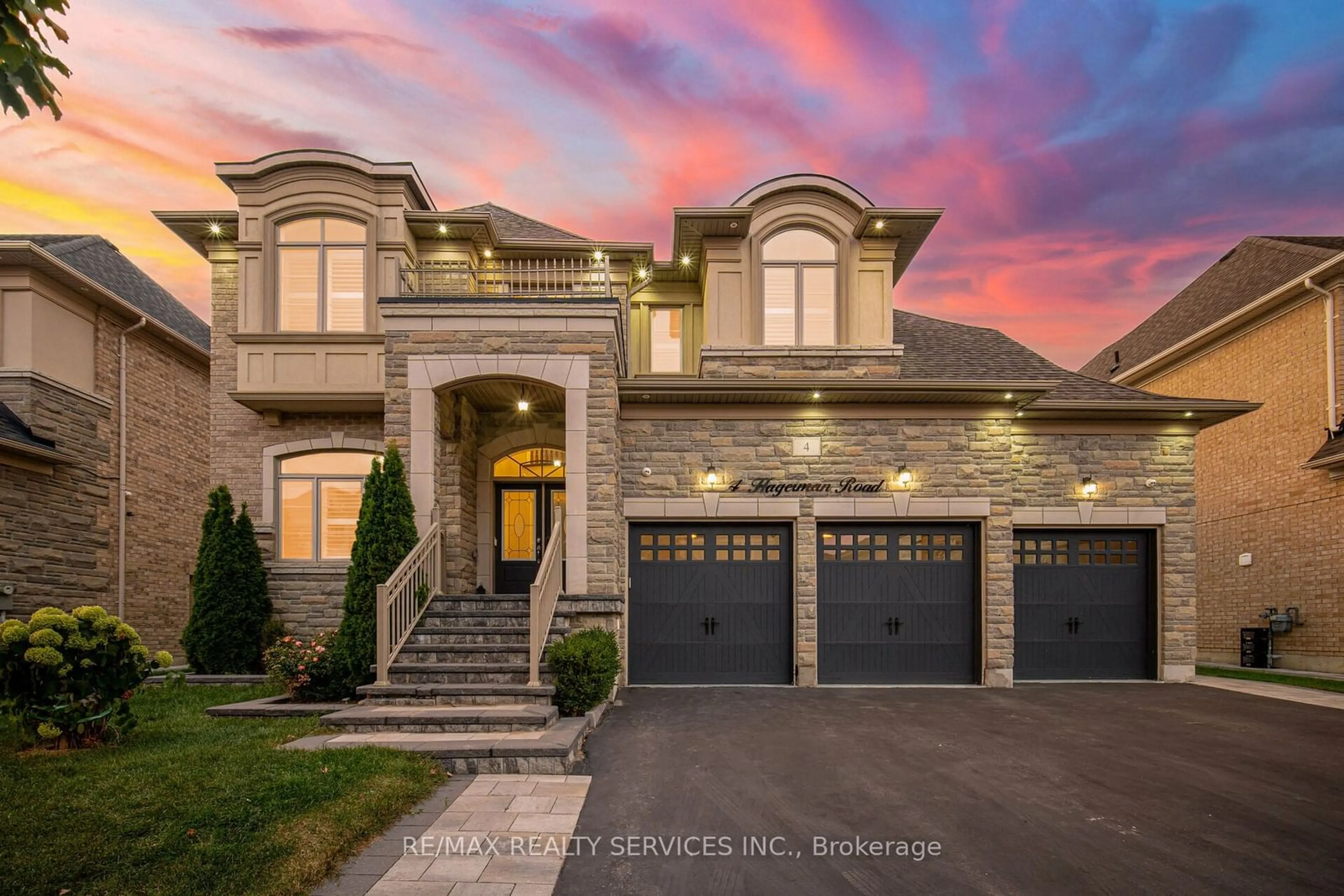 Frontside or backside of a home, the street view for 4 Hagerman Rd, Brampton Ontario L6P 4C1