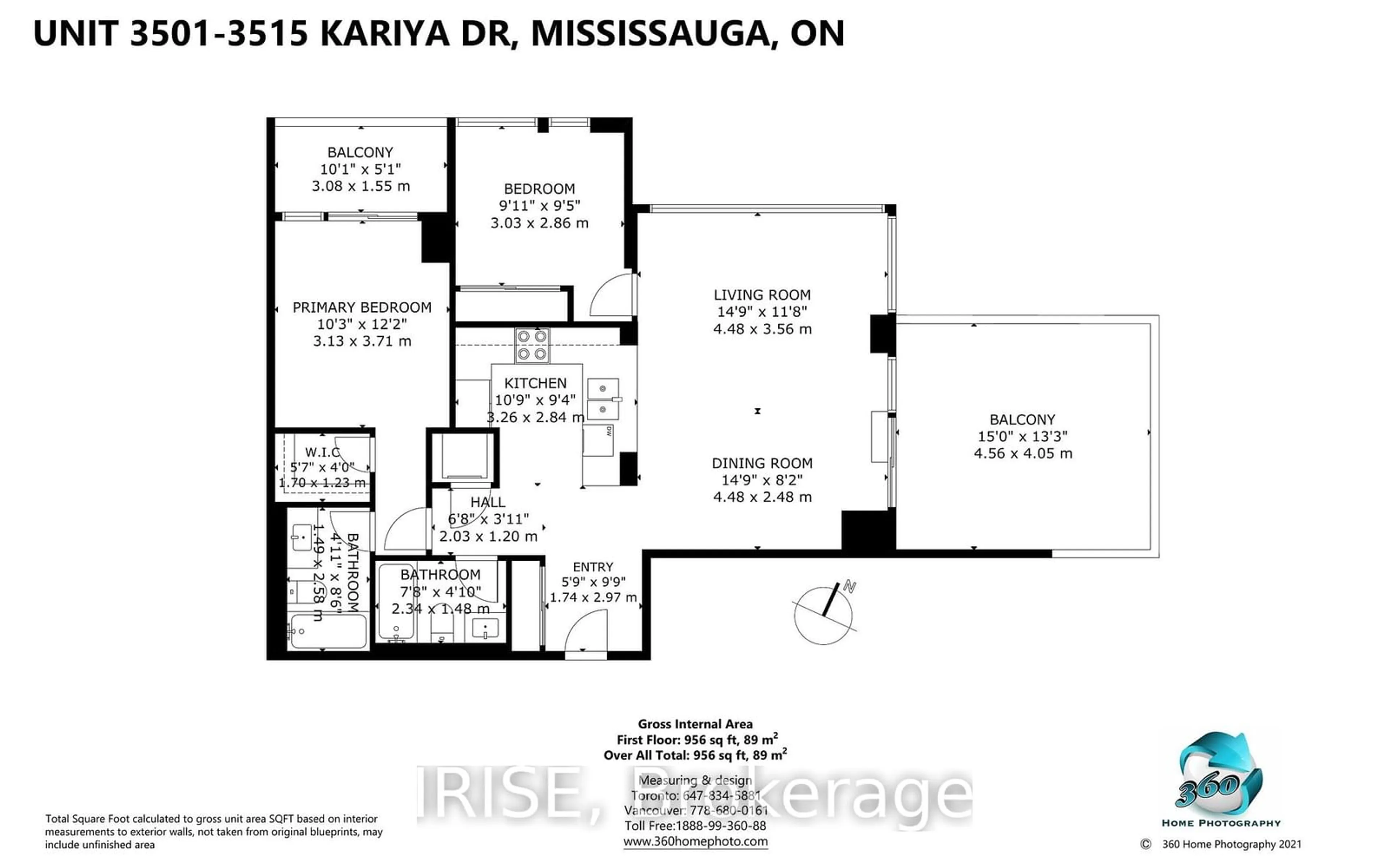 Floor plan for 3515 Kariya Dr #3501, Mississauga Ontario L5B 0C1