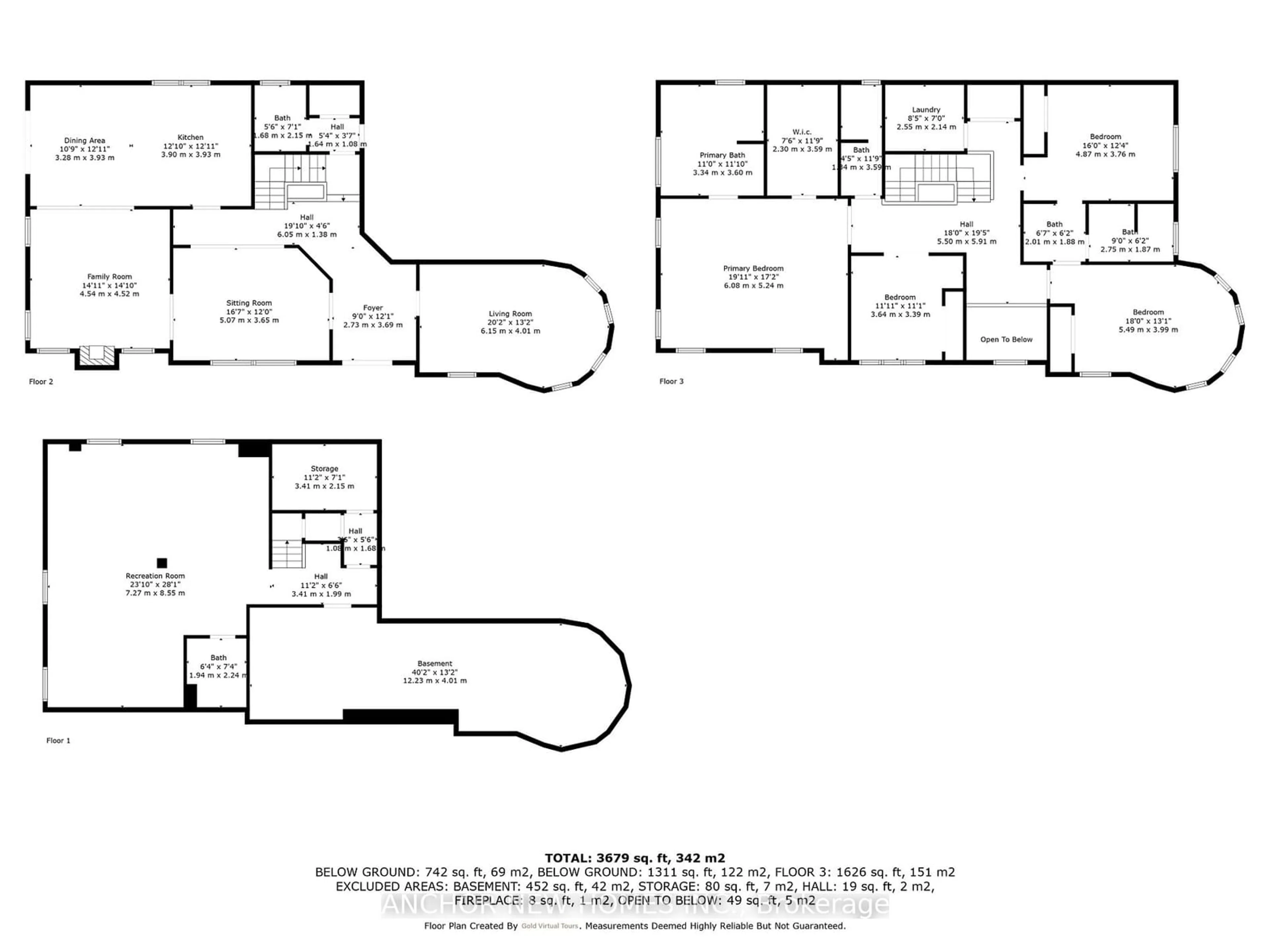 Floor plan for 25 Ingleborough Dr, Brampton Ontario L6X 0Y1