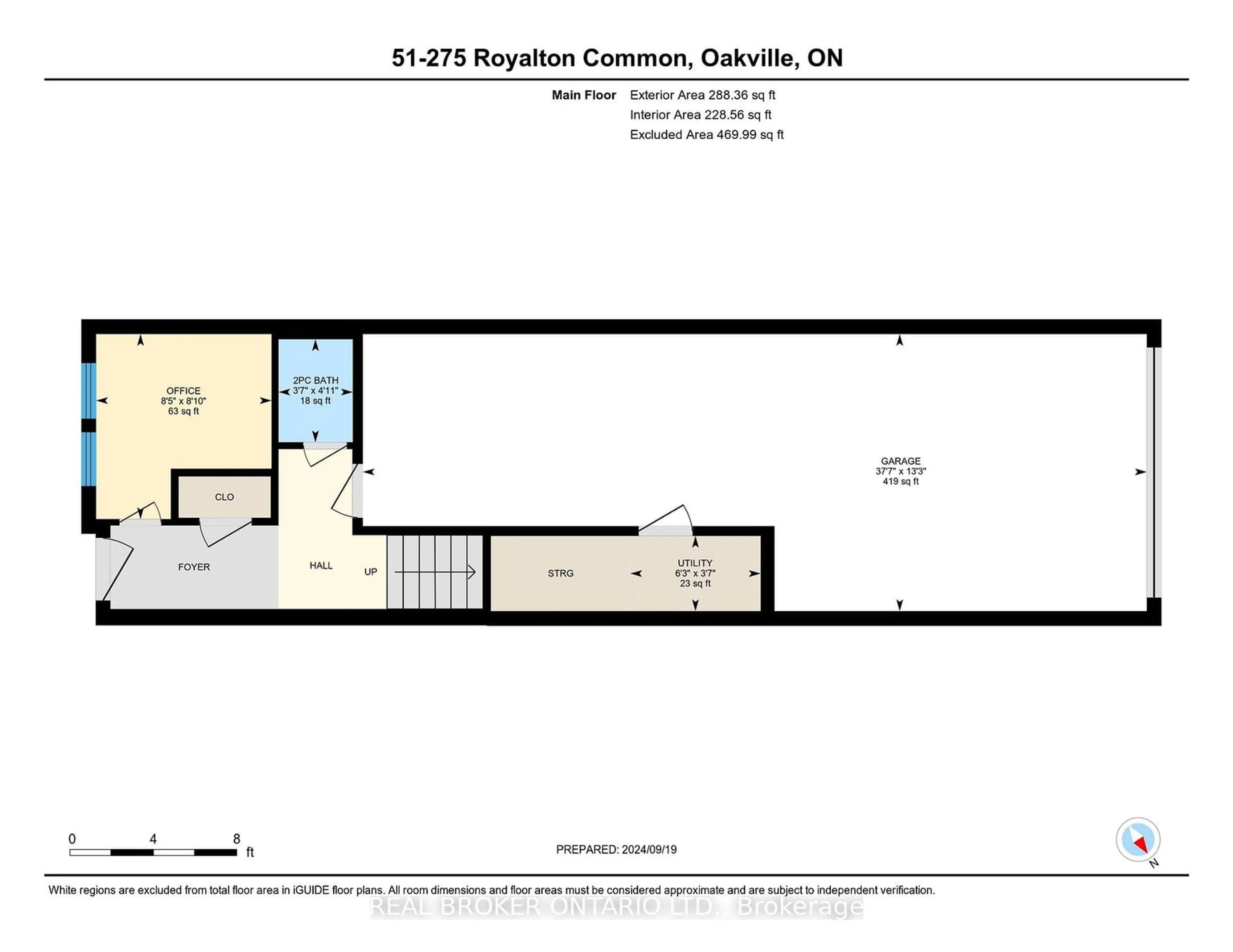 Floor plan for 275 Royalton Common #51, Oakville Ontario L6H 0N2