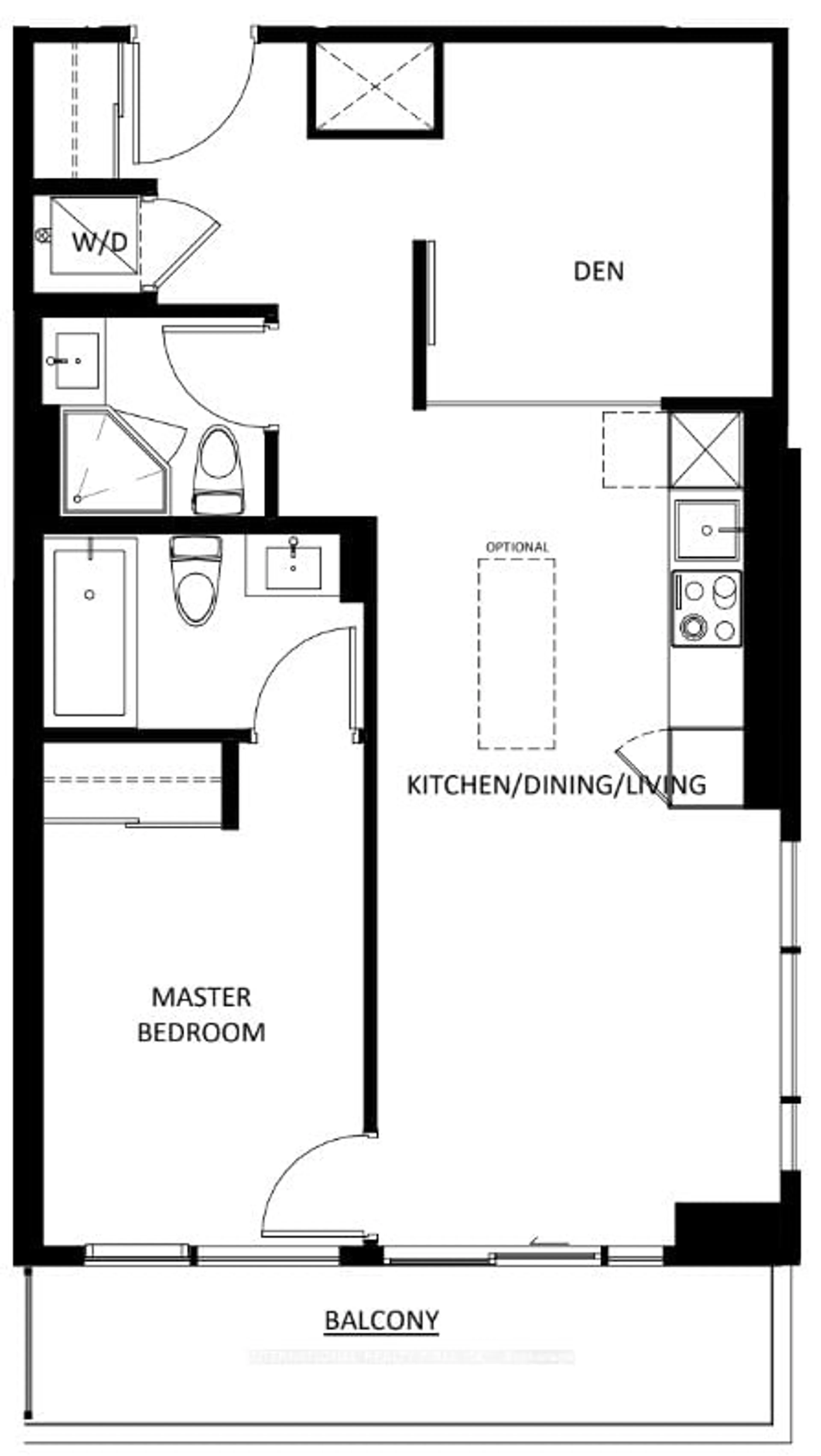 Floor plan for 86 Dundas St #1101, Mississauga Ontario L5A 0B1