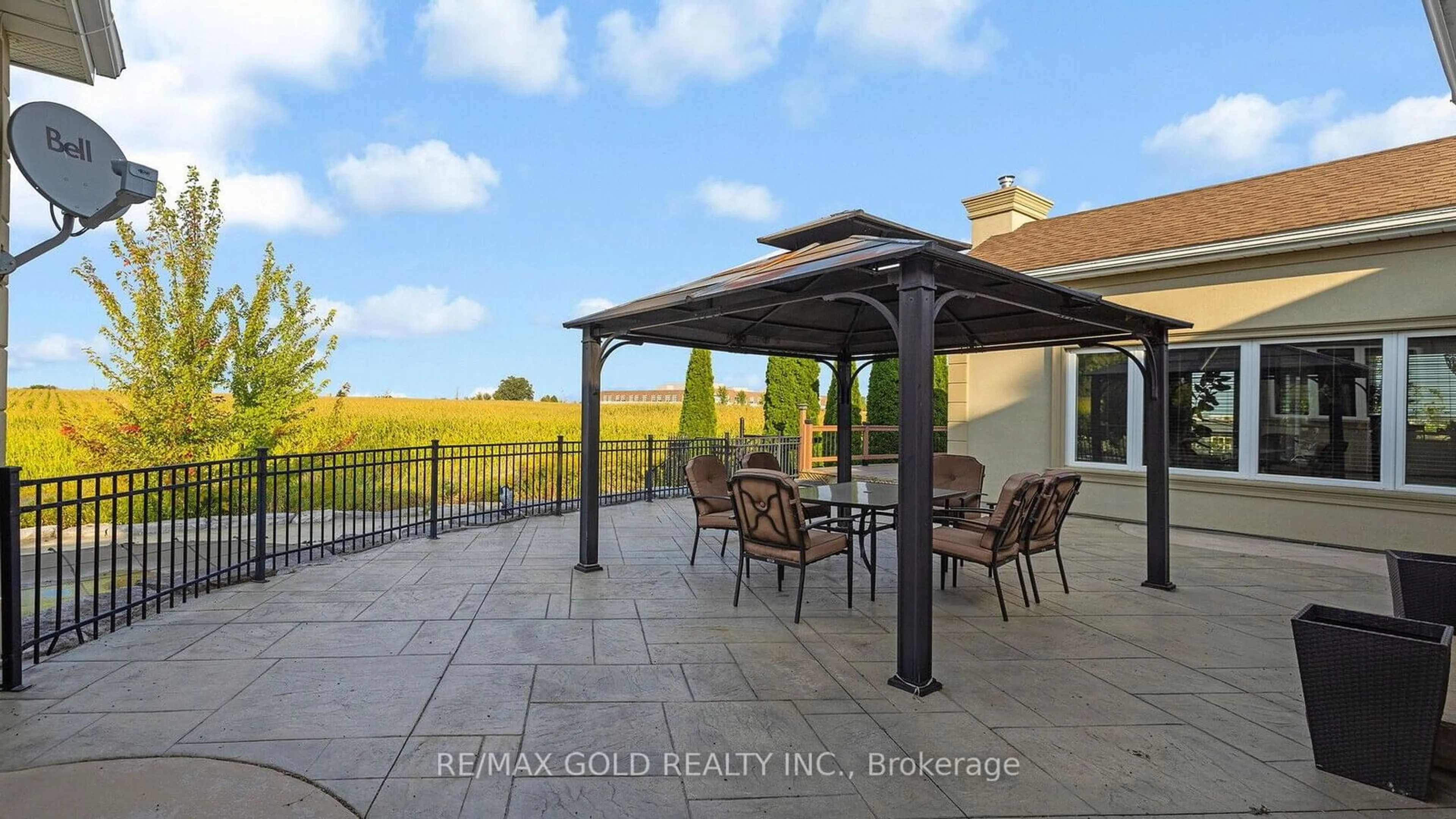 Patio, the fenced backyard for 12353 Mississauga Rd, Caledon Ontario L7C 1X1