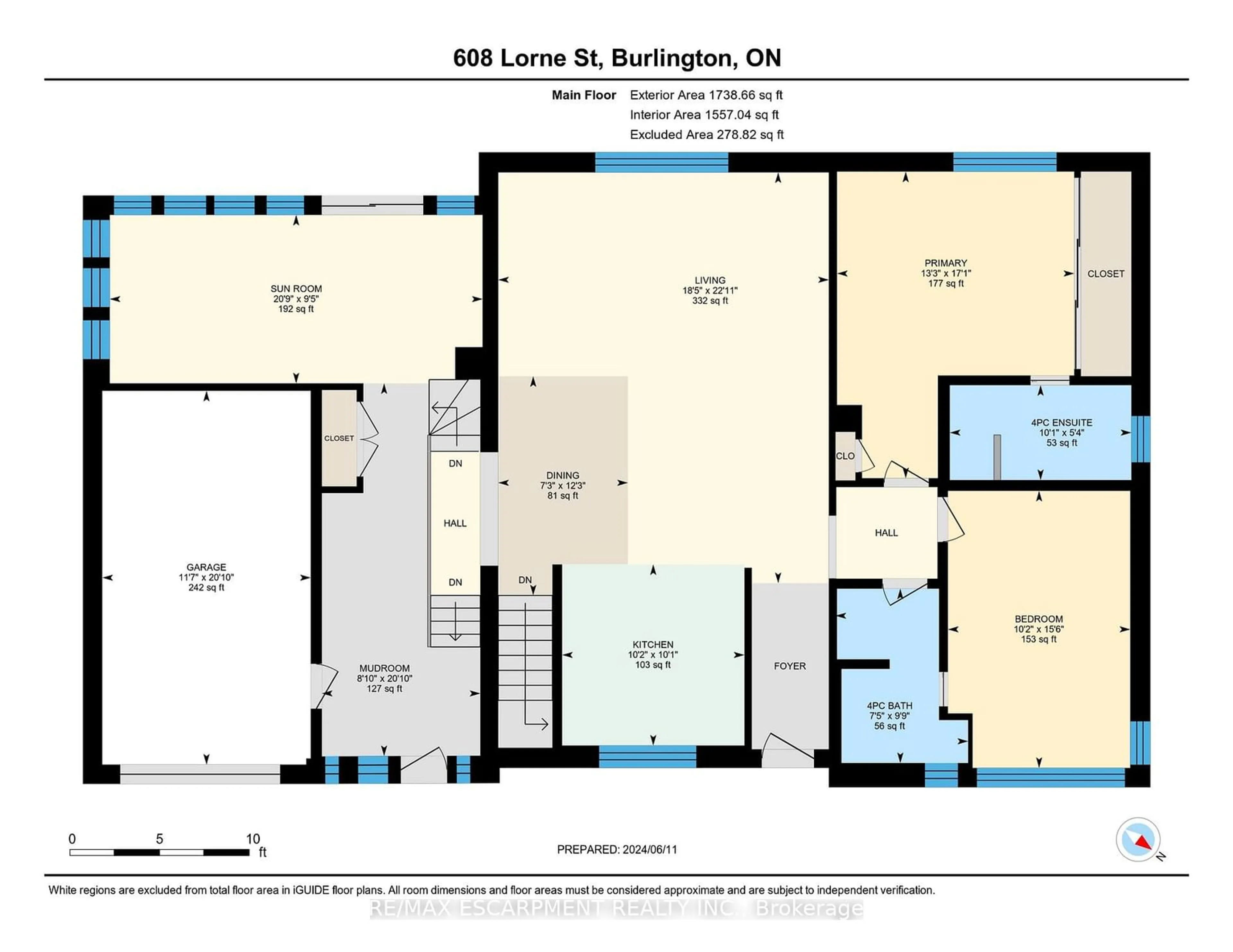 Floor plan for 608 LORNE St, Burlington Ontario L7R 2T6