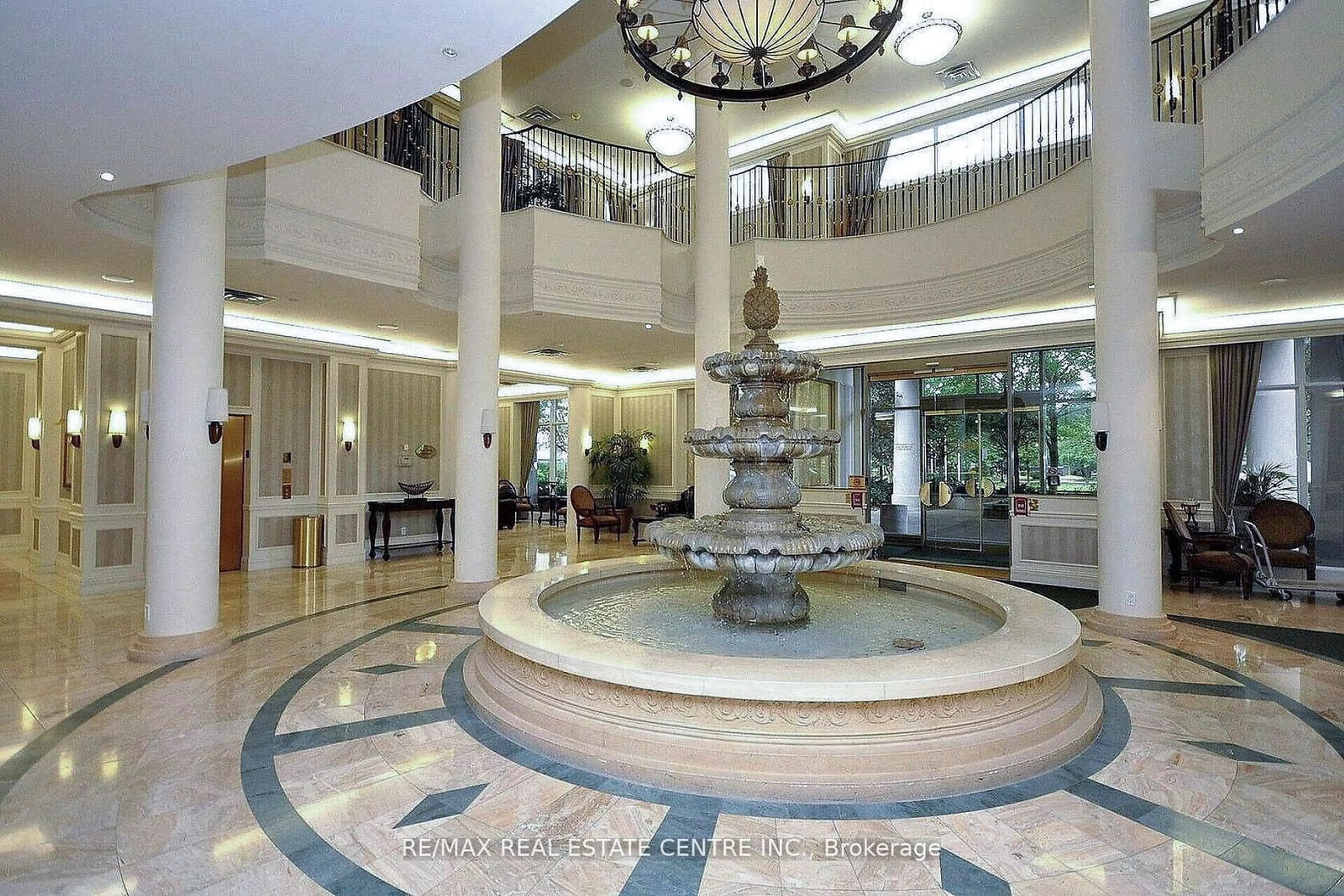 Indoor lobby for 35 Kingsbridge Garden Circ #1905, Mississauga Ontario L5R 3Z5