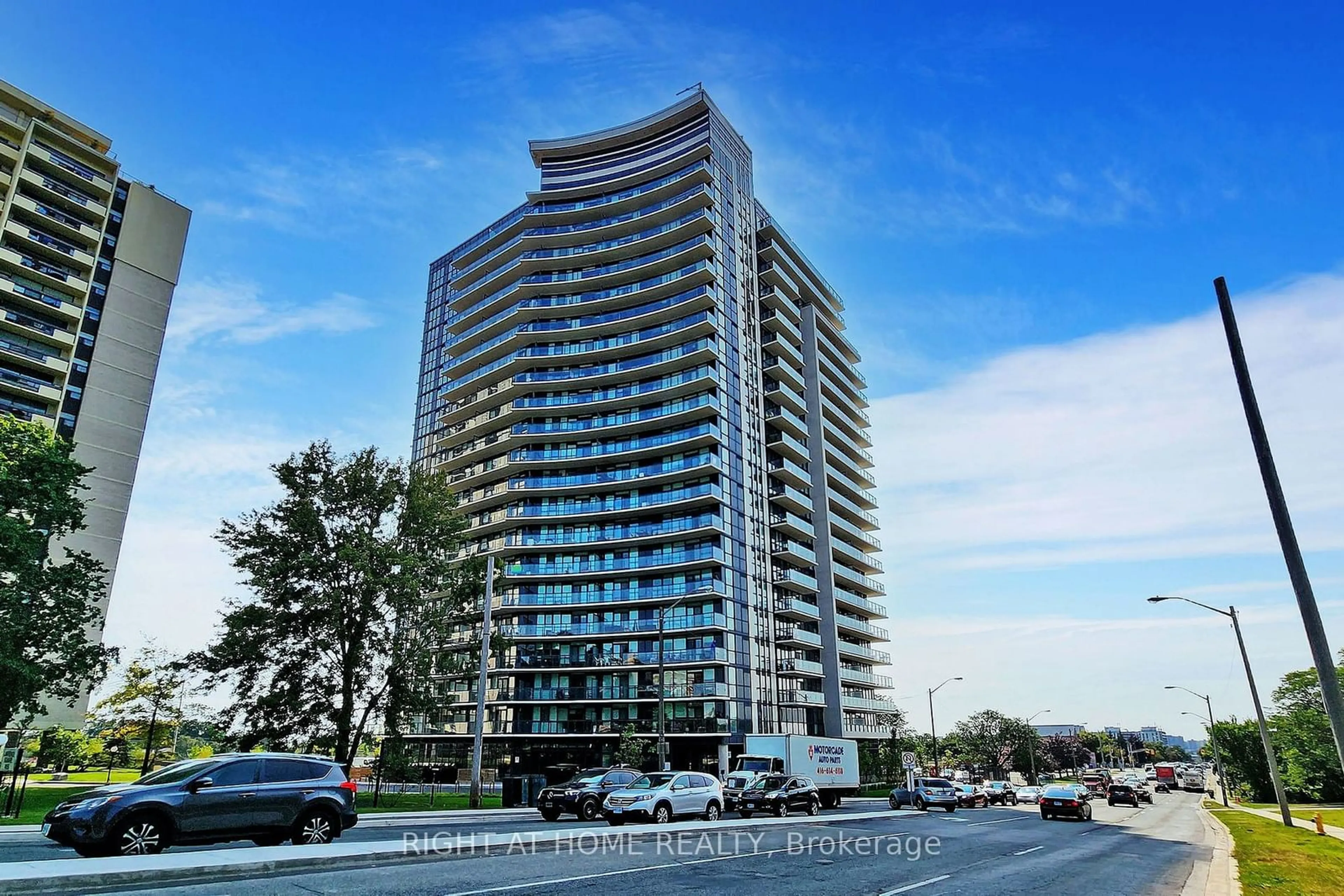 A pic from exterior of the house or condo, the front or back of building for 1461 Lawrence Ave #1303, Toronto Ontario M6L 0A6