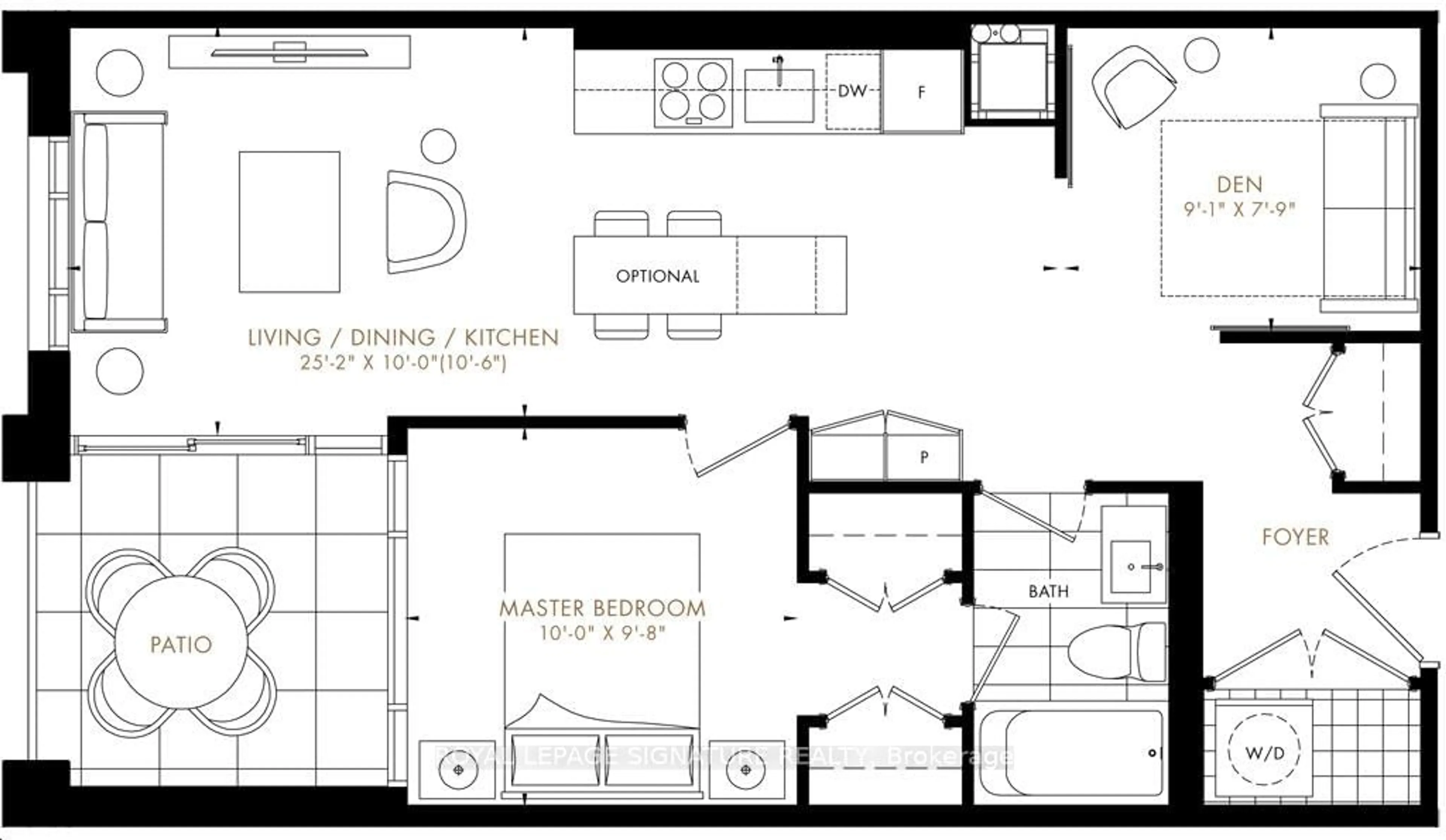 Floor plan for 21 Park St #102, Mississauga Ontario L5G 0C2