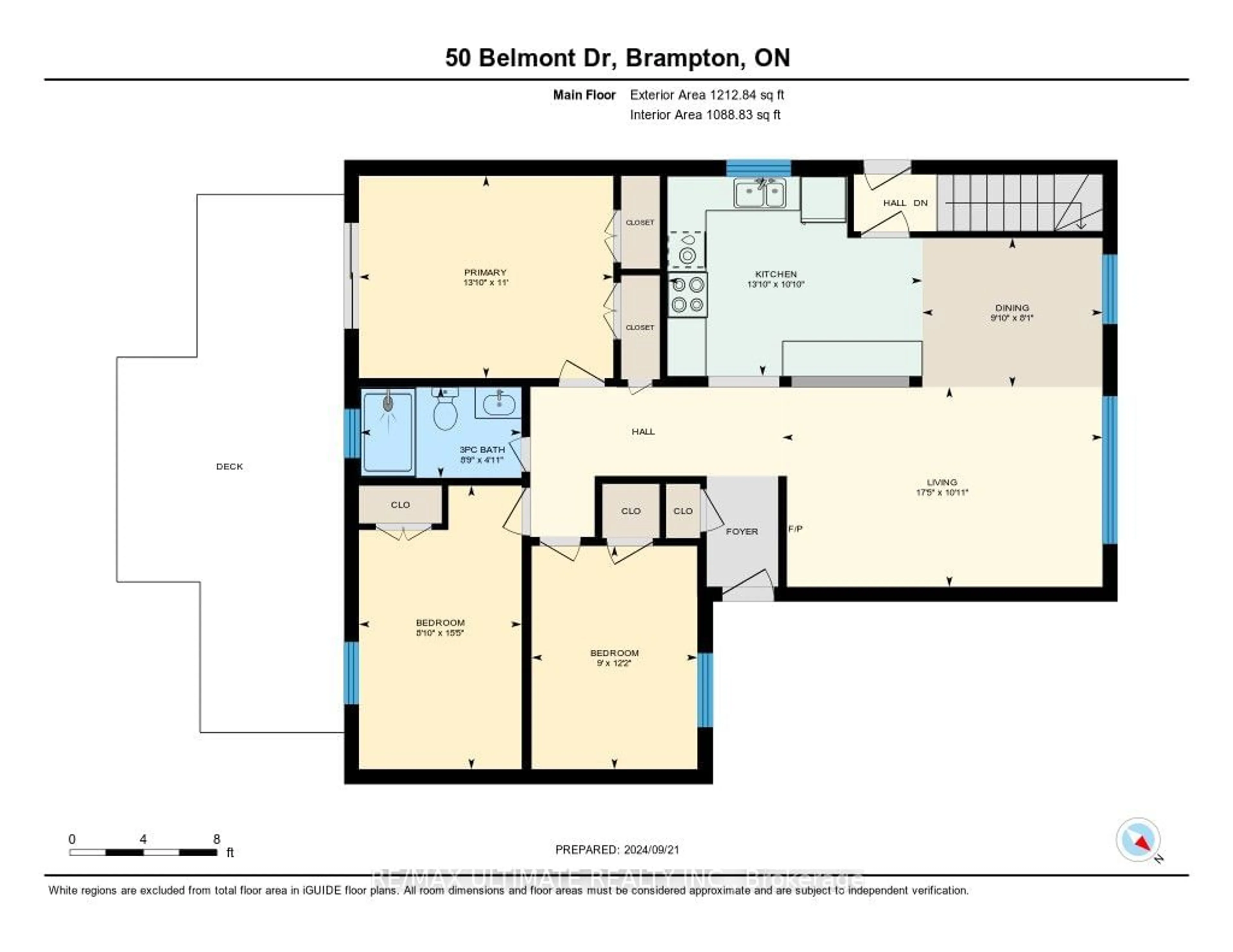 Floor plan for 50 Belmont Dr, Brampton Ontario L6T 2K3