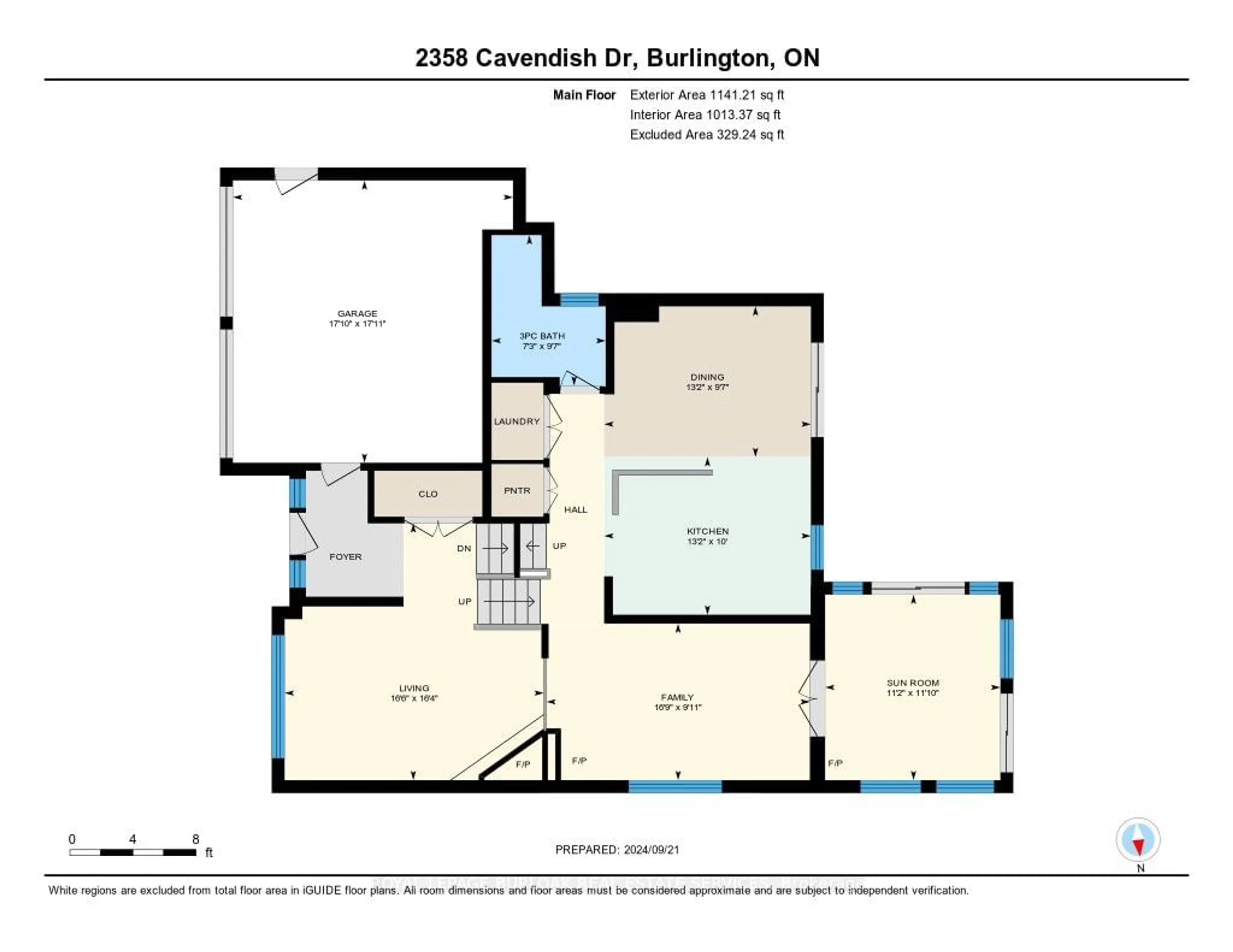 Floor plan for 2358 Cavendish Dr, Burlington Ontario L7P 3B4