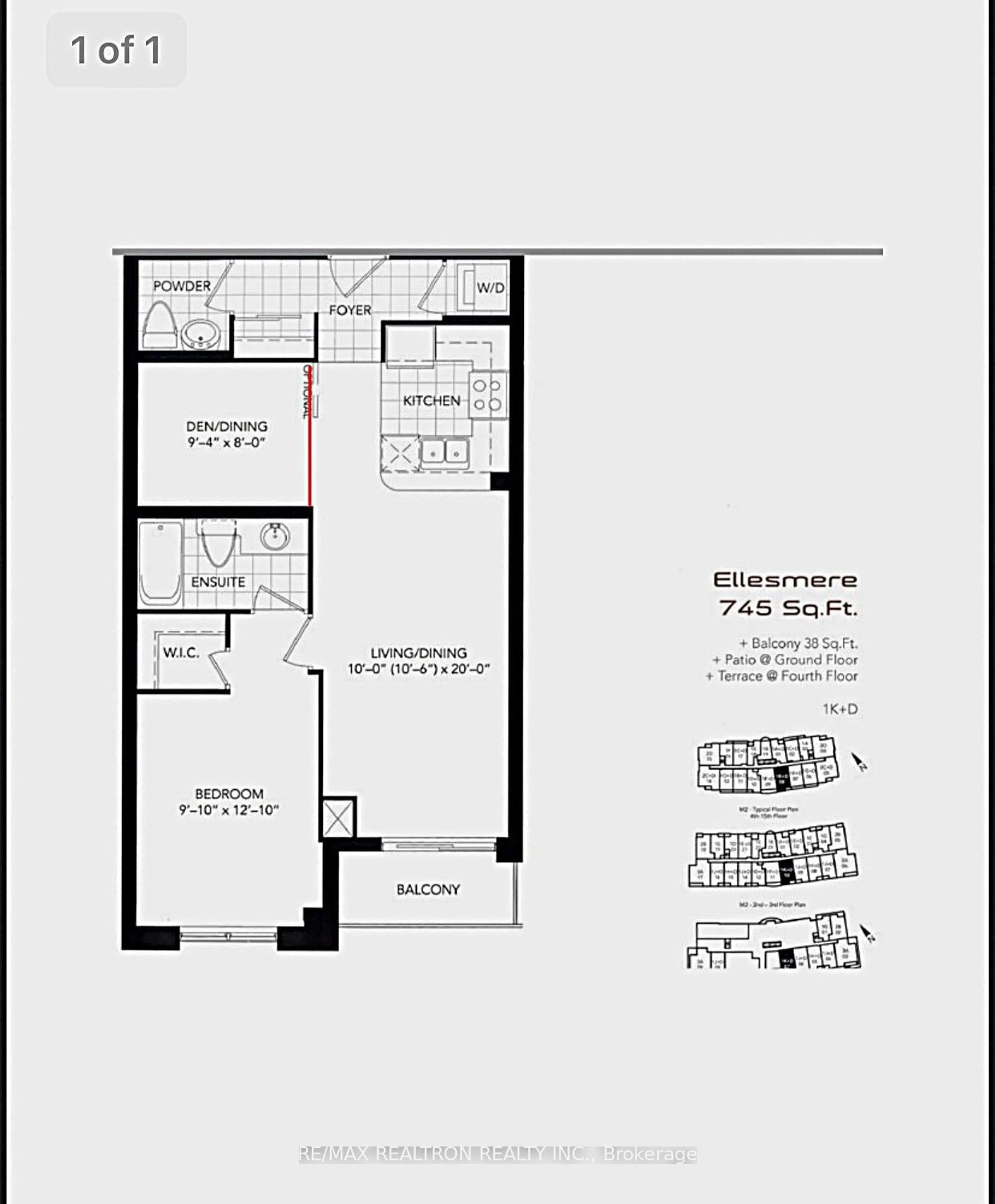 Floor plan for 1070 Sheppard Ave #208, Toronto Ontario M3J 0G8