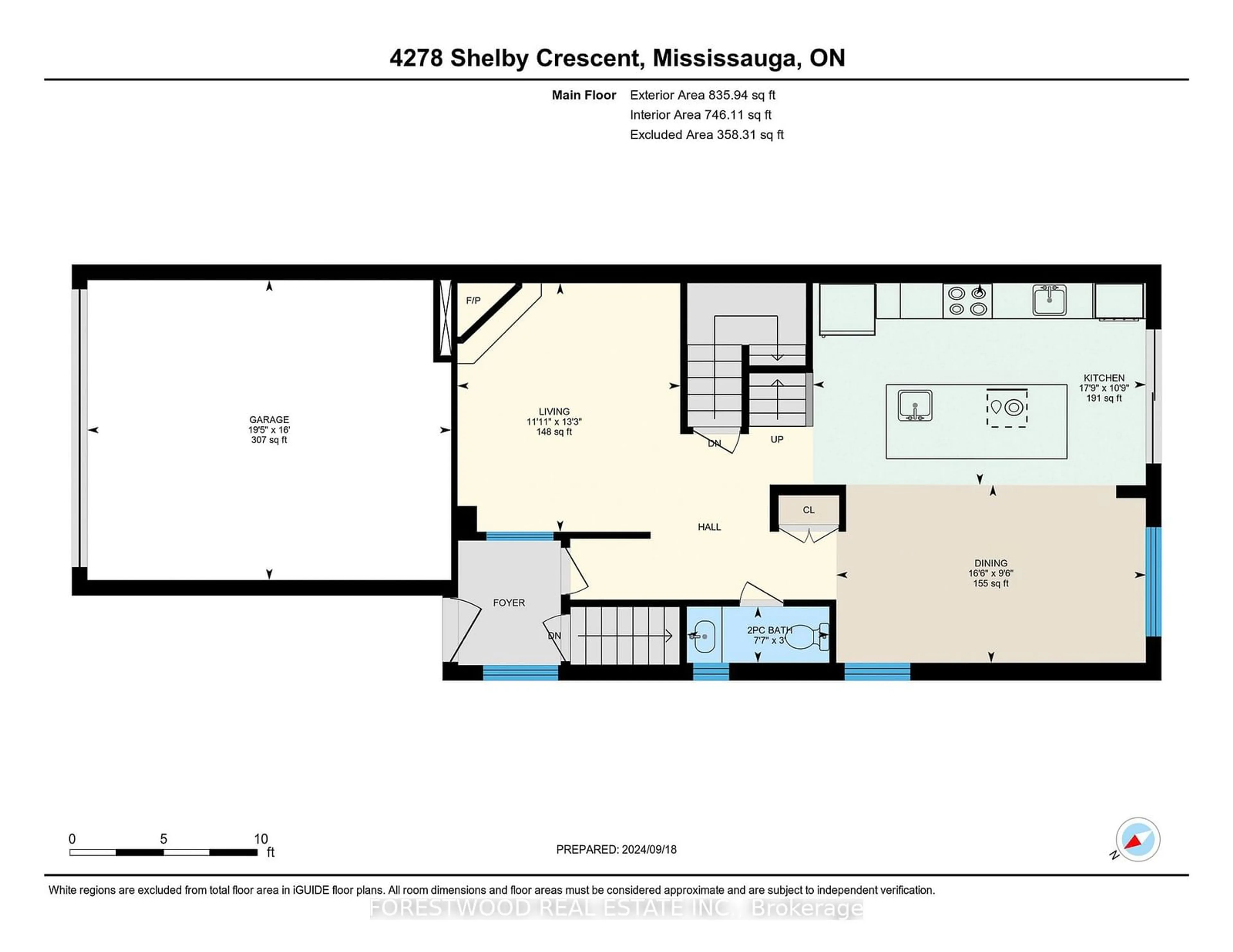 Floor plan for 4278 Shelby Cres, Mississauga Ontario L4W 3N5