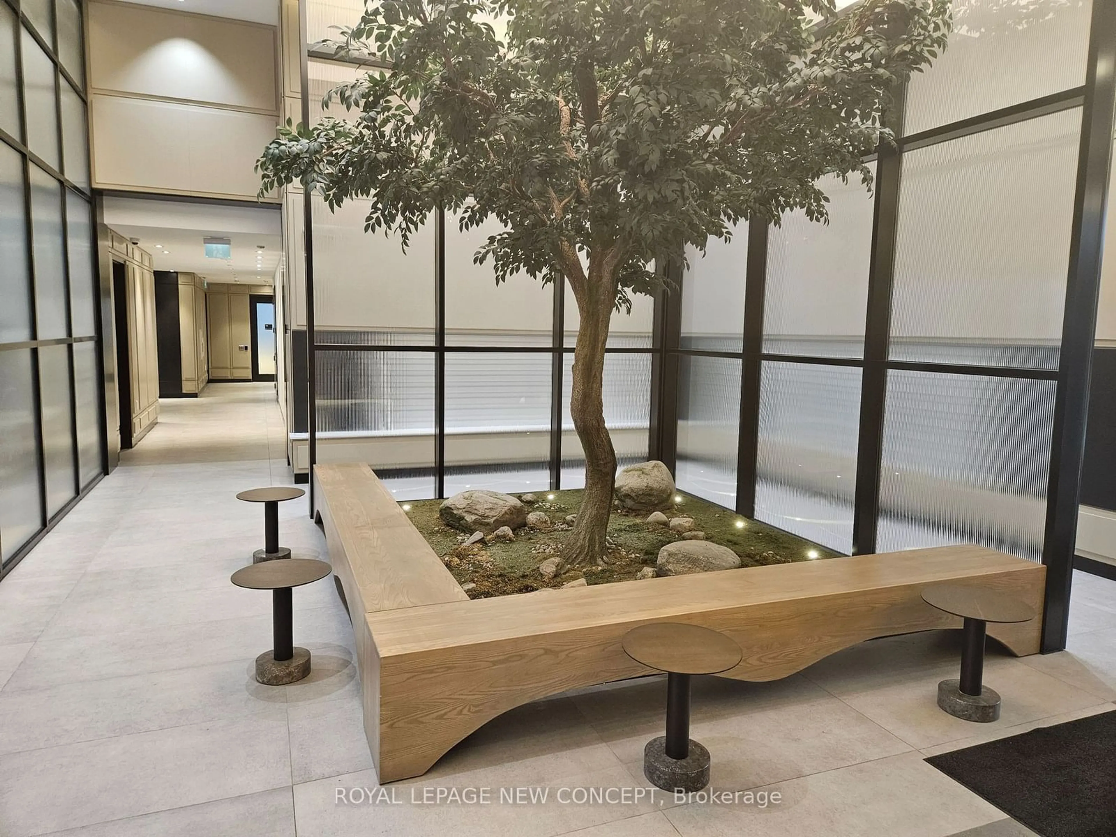 Indoor lobby, cement floor for 3220 William Coltson Ave #807, Oakville Ontario L6H 7X9