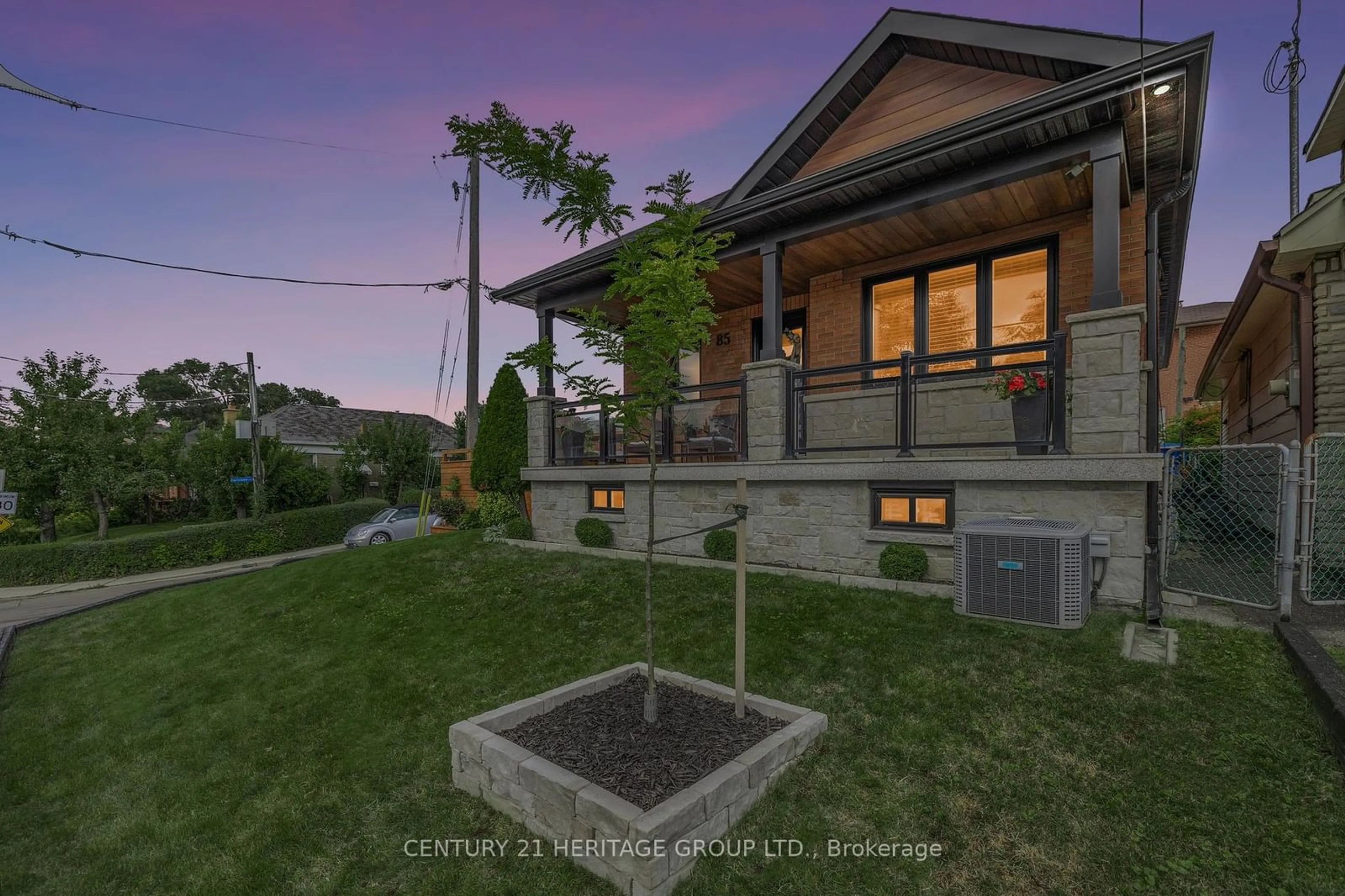 A pic from exterior of the house or condo, the fenced backyard for 85 Kane Ave, Toronto Ontario M6M 3M8