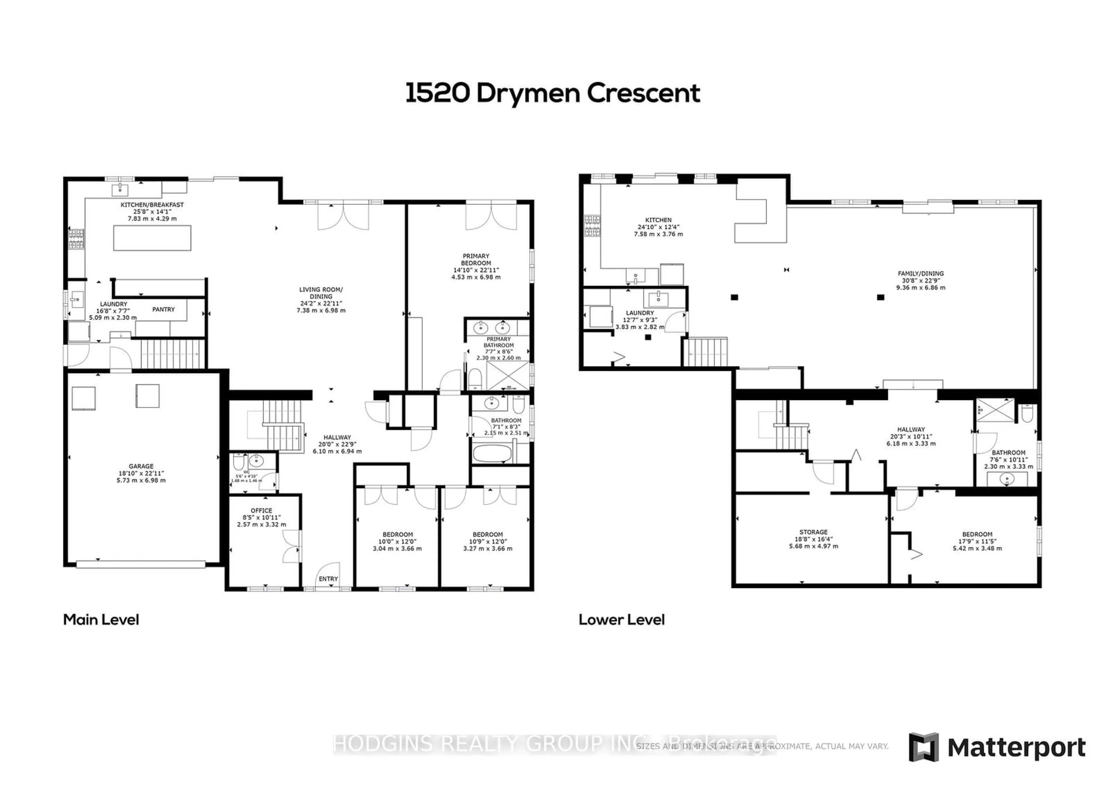 Floor plan for 1520 Drymen Cres, Mississauga Ontario L5G 2P2