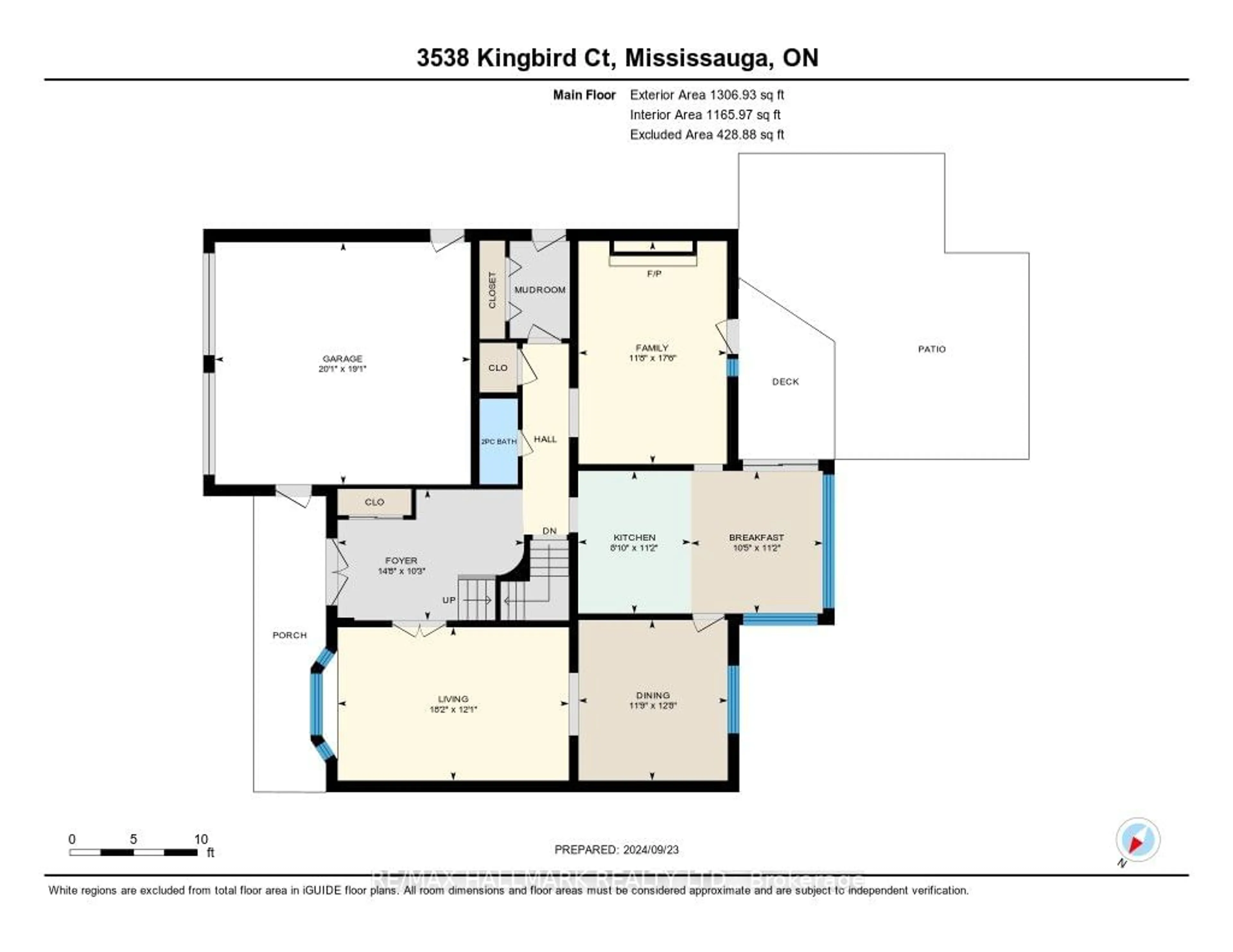 Floor plan for 3538 Kingbird Crt, Mississauga Ontario L5L 2R1