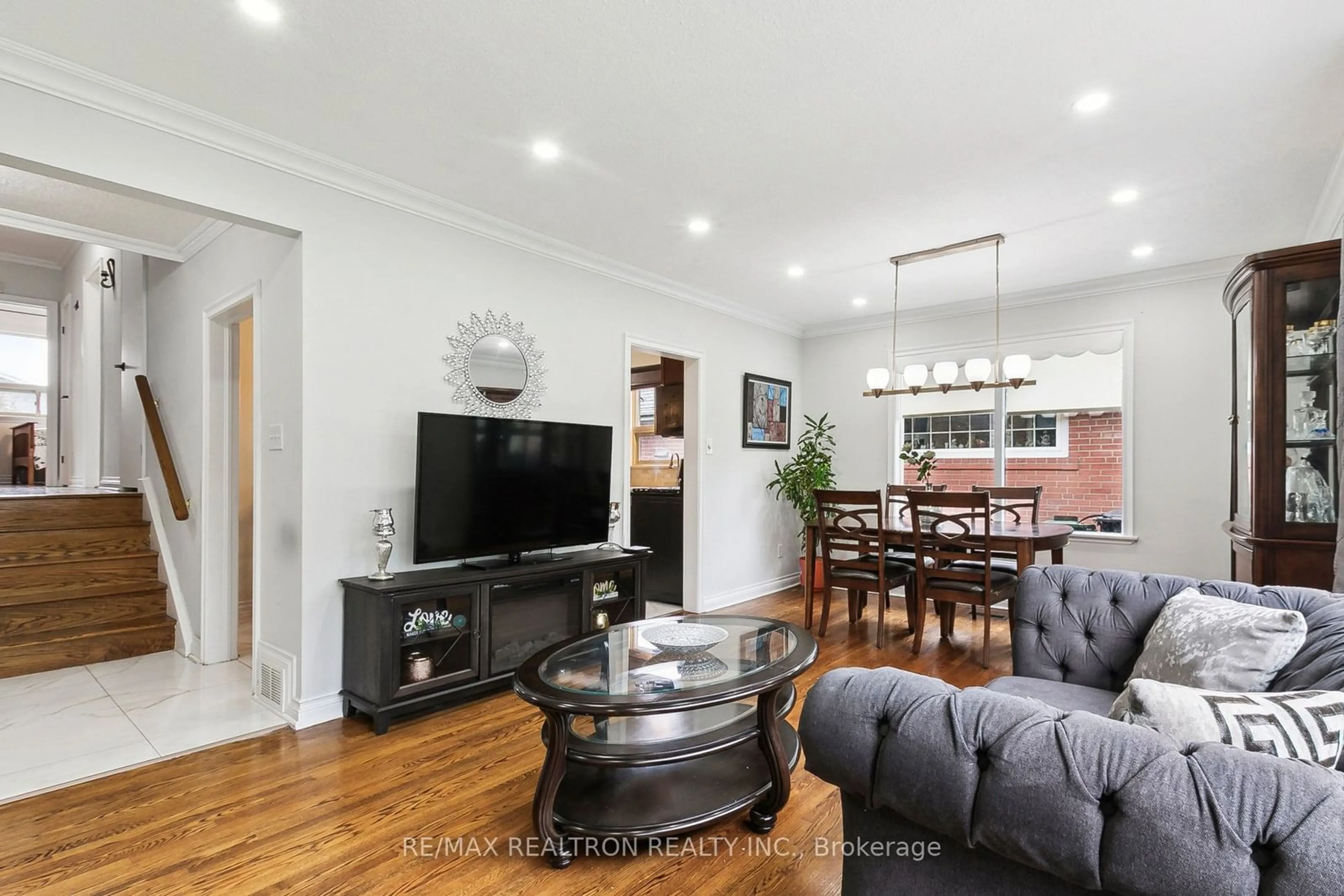 Living room, wood floors for 20 Kennebec Cres, Toronto Ontario M9W 2R7