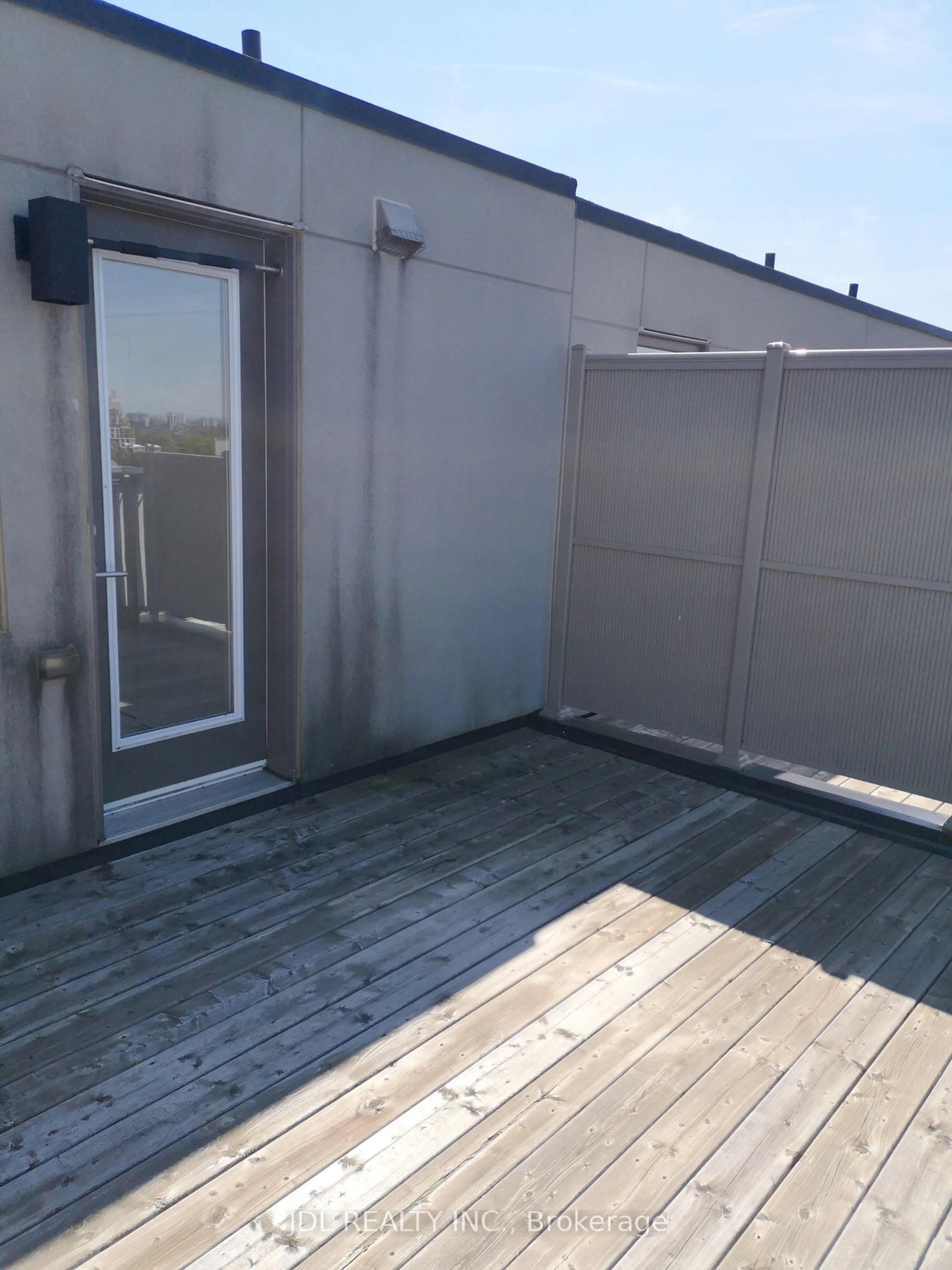 Balcony in the apartment, the fenced backyard for 225 Downsview Park Blvd, Toronto Ontario M3K 2C5