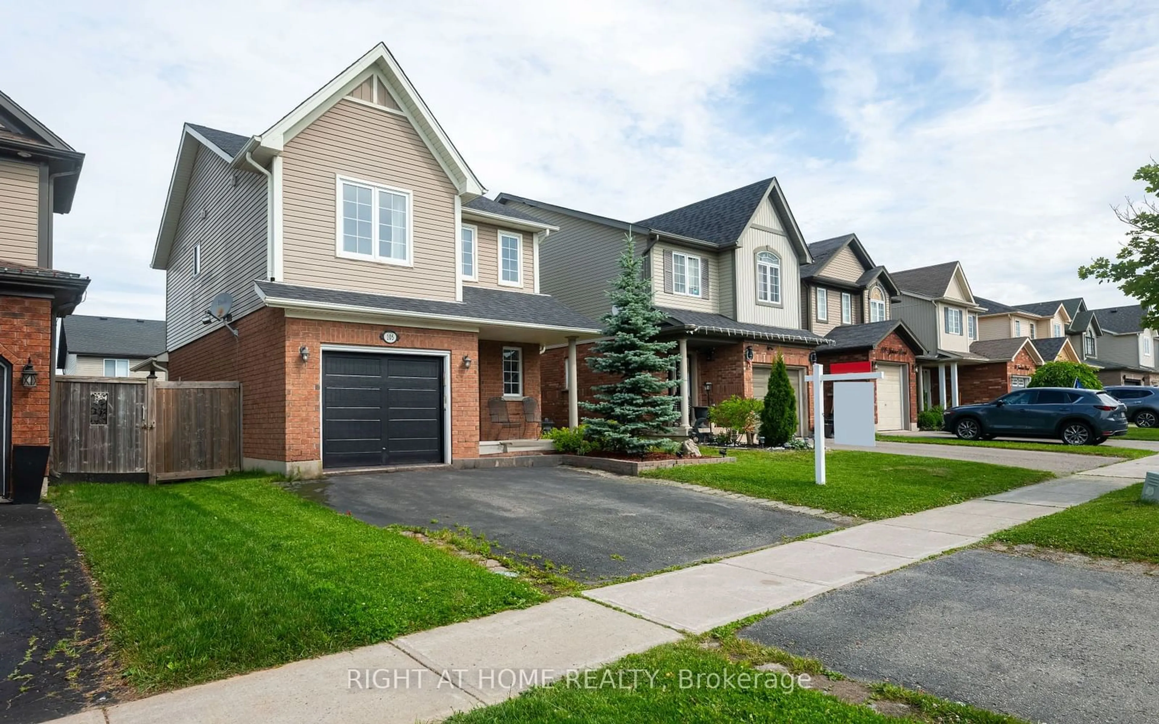 A pic from exterior of the house or condo, the street view for 105 Joshua Rd, Orangeville Ontario L9W 4W2