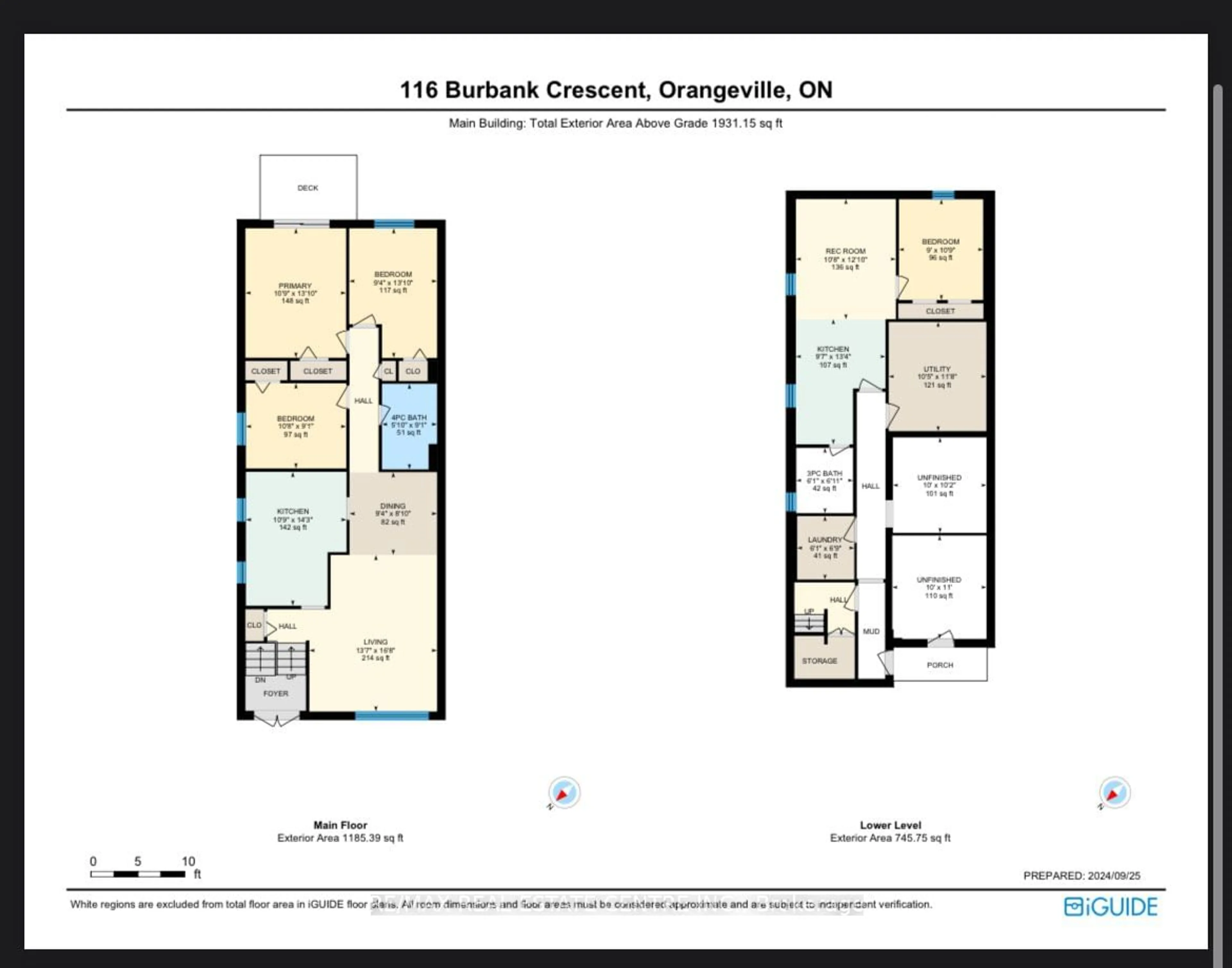 Floor plan for 116 Burbank Cres, Orangeville Ontario L9W 3H8