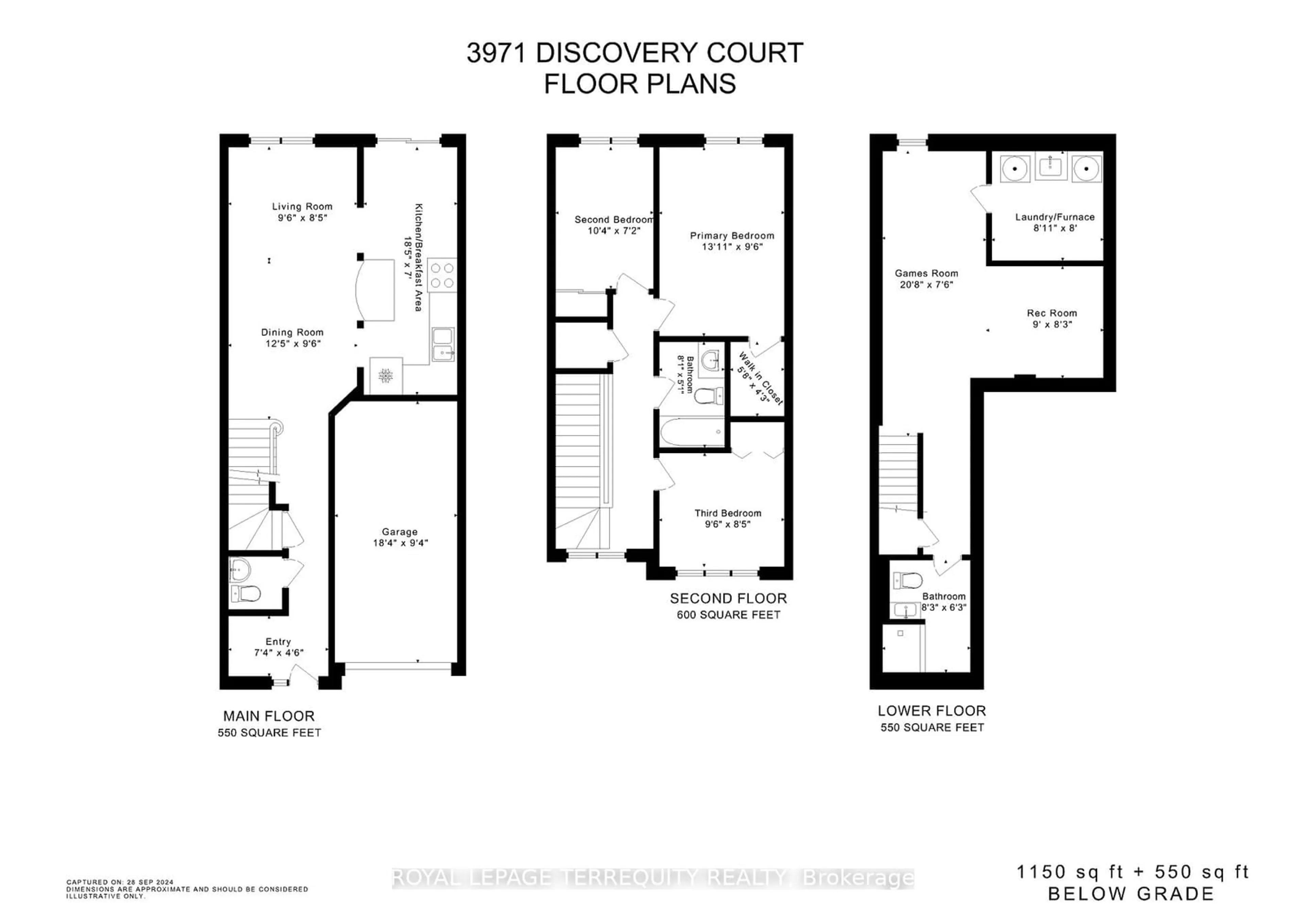 Floor plan for 3971 Discovery Crt, Mississauga Ontario L5N 7H8