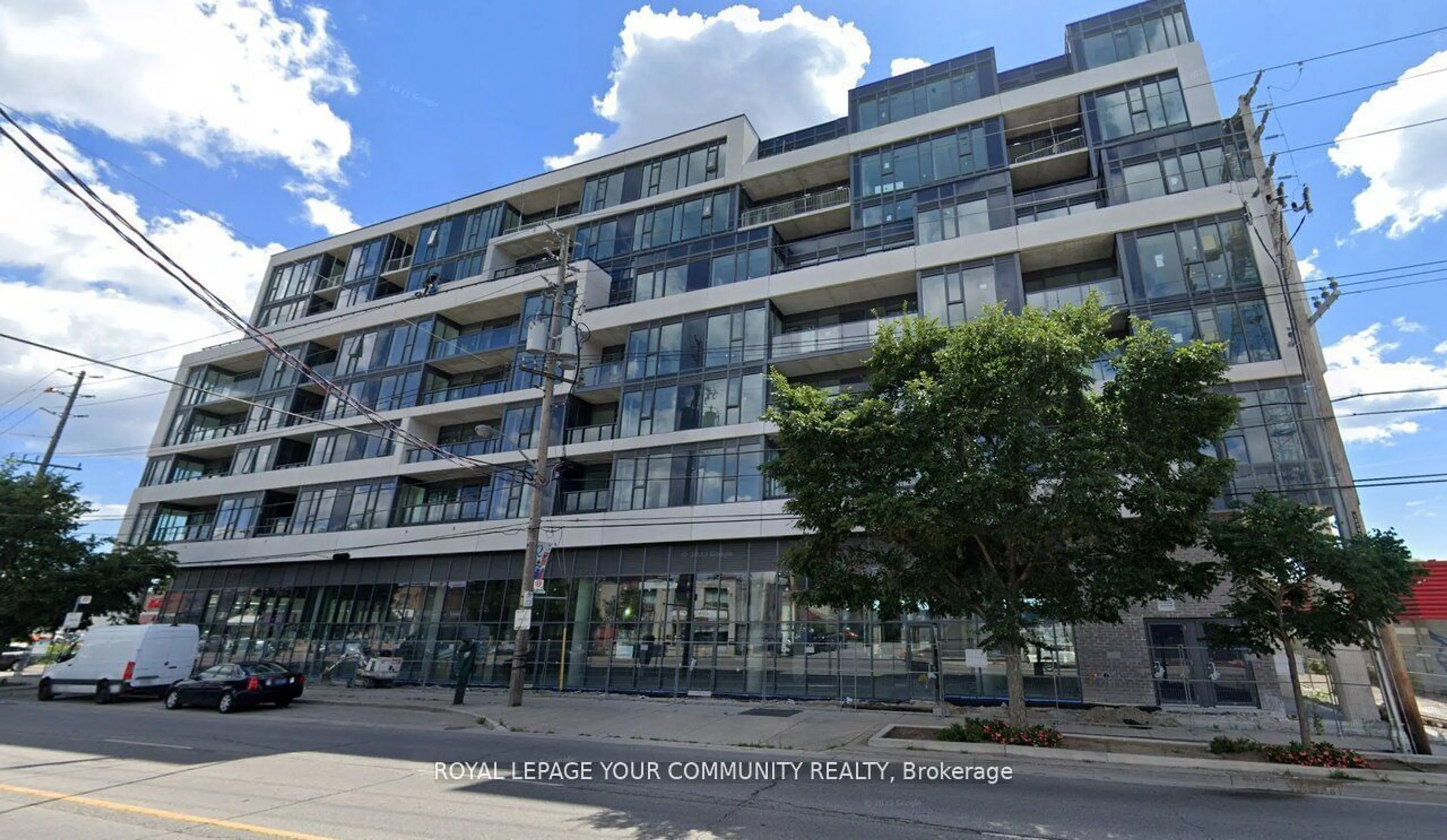 A pic from exterior of the house or condo, the street view for 859 The Queensway #207, Toronto Ontario M8Z 1N8