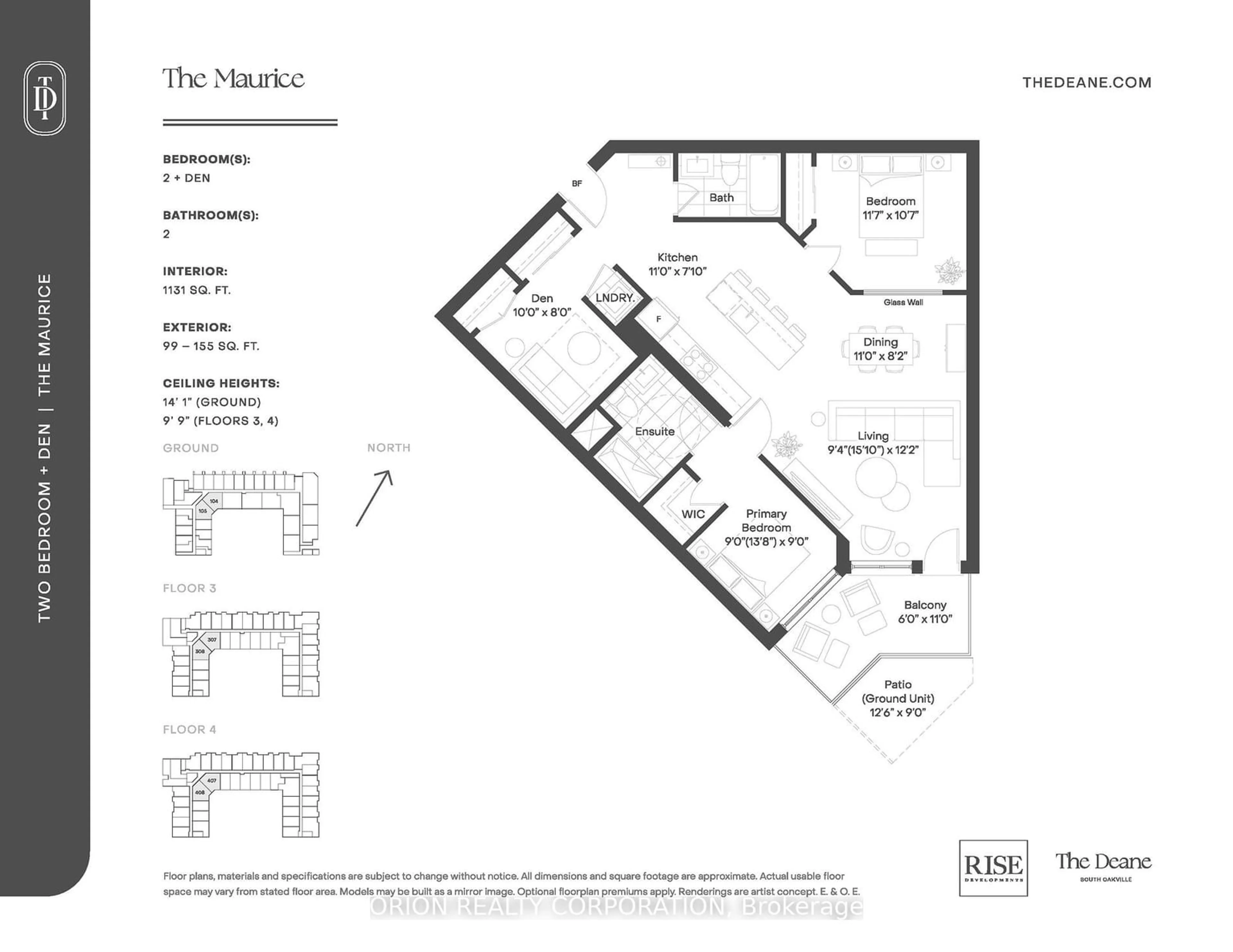 Floor plan for 234 Kerr St #104, Oakville Ontario L6K 3A8