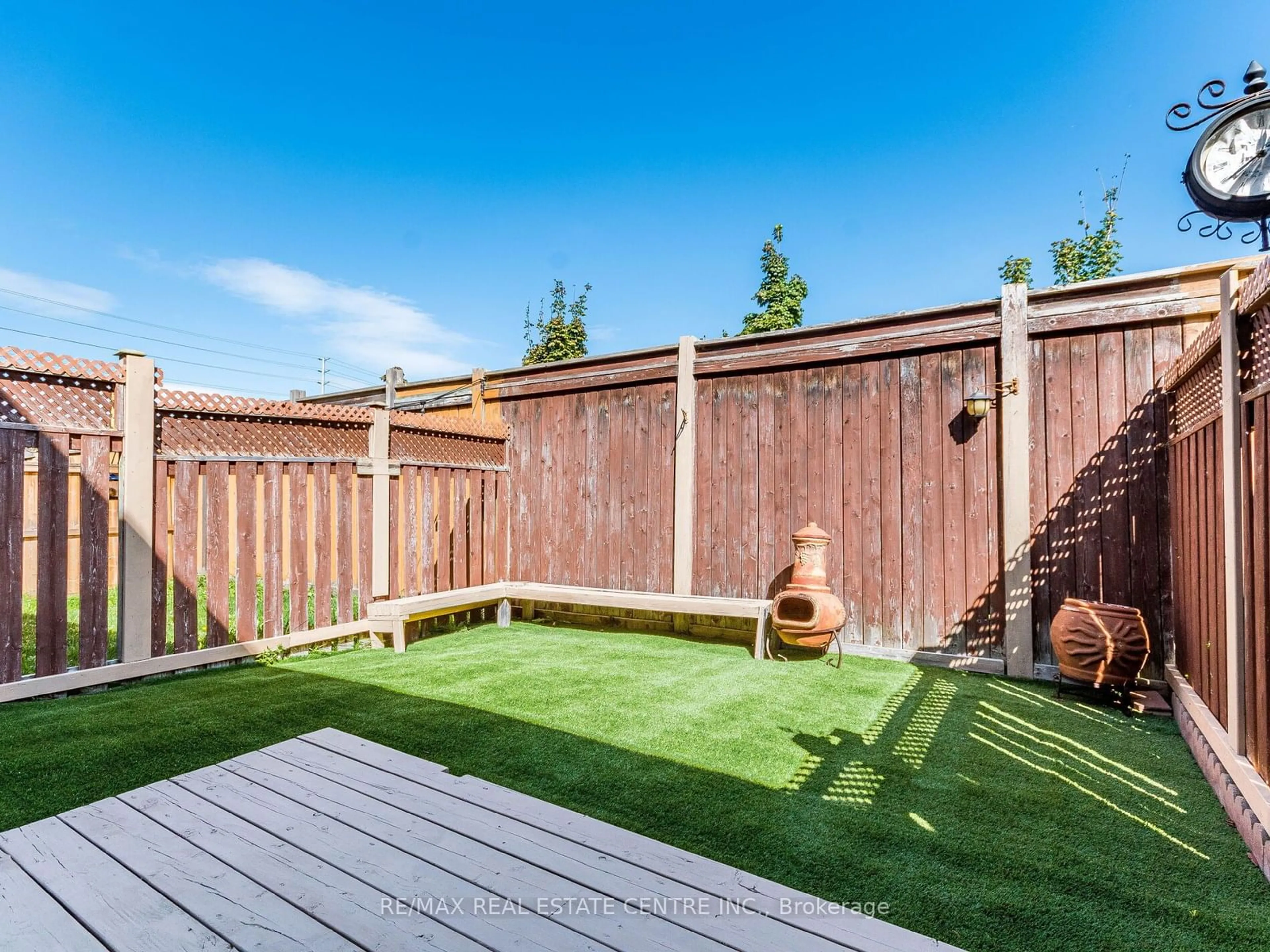 Patio, the fenced backyard for 6973 Lisanne Crt, Mississauga Ontario L5N 6Z7