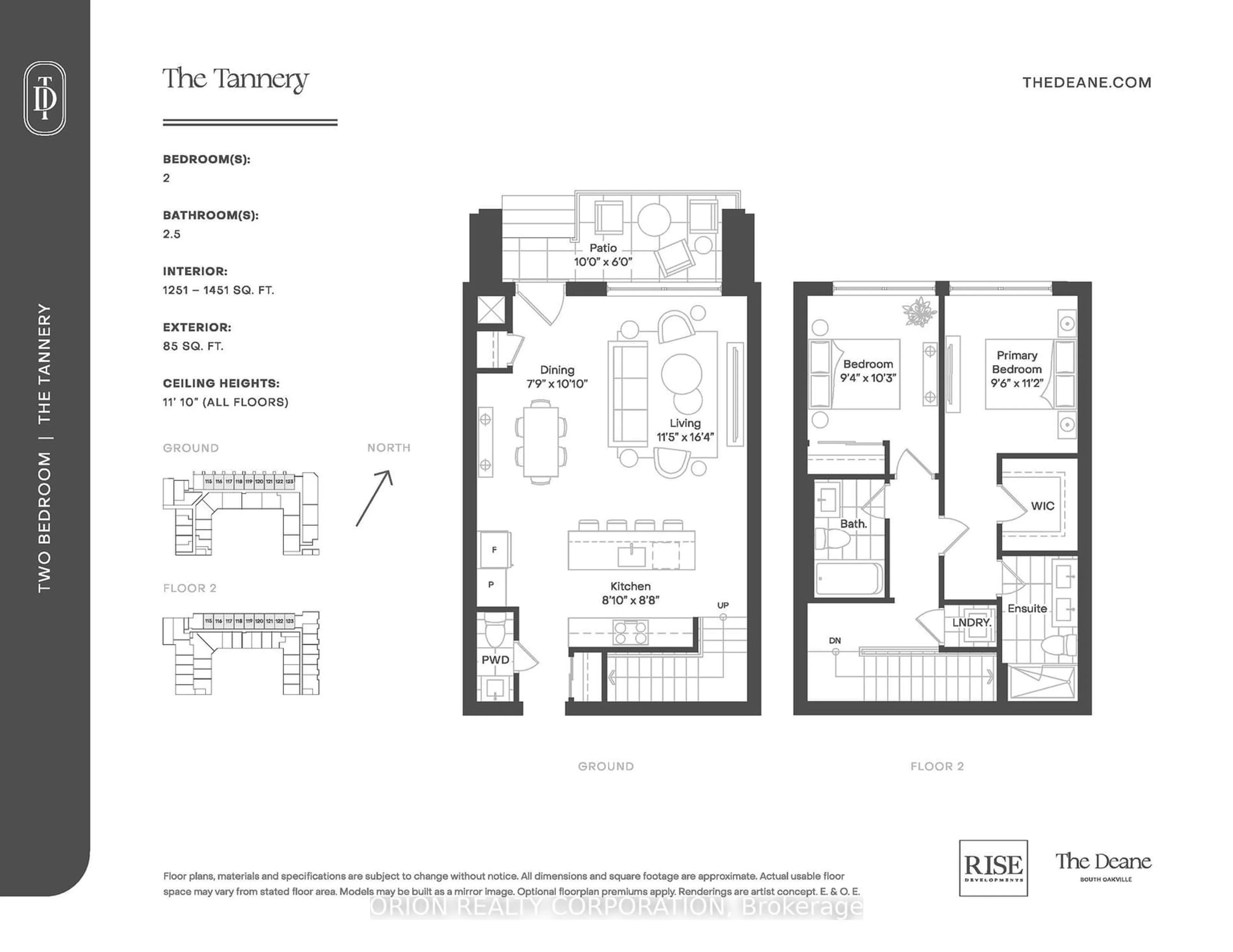 Floor plan for 234 Kerr St #120, Oakville Ontario L6K 3A8