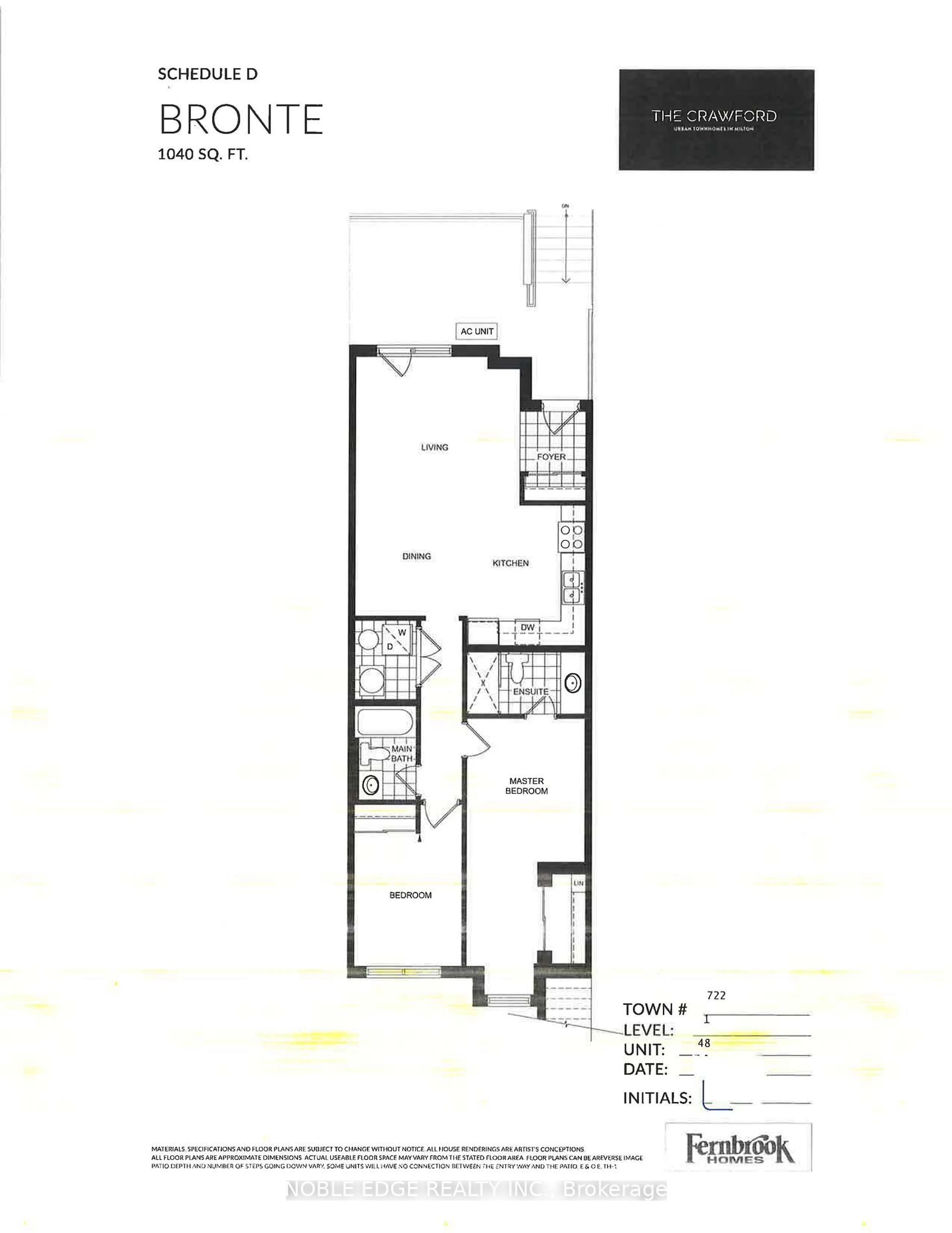 Floor plan for 8175 Britannia Rd #Unit#48, Milton Ontario L9T 7E7