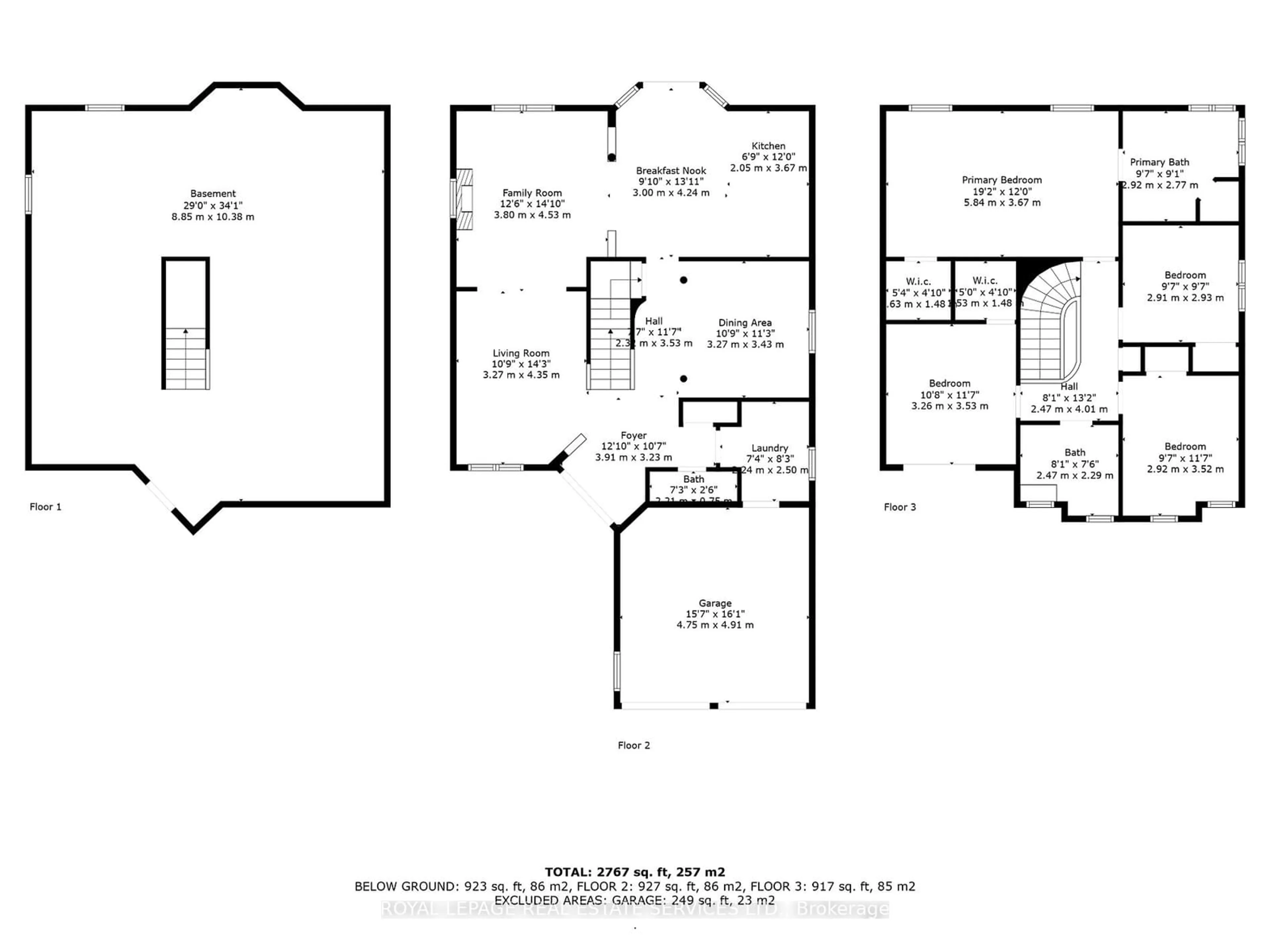 Floor plan for 24 Russell St, Halton Hills Ontario L7G 5Y7