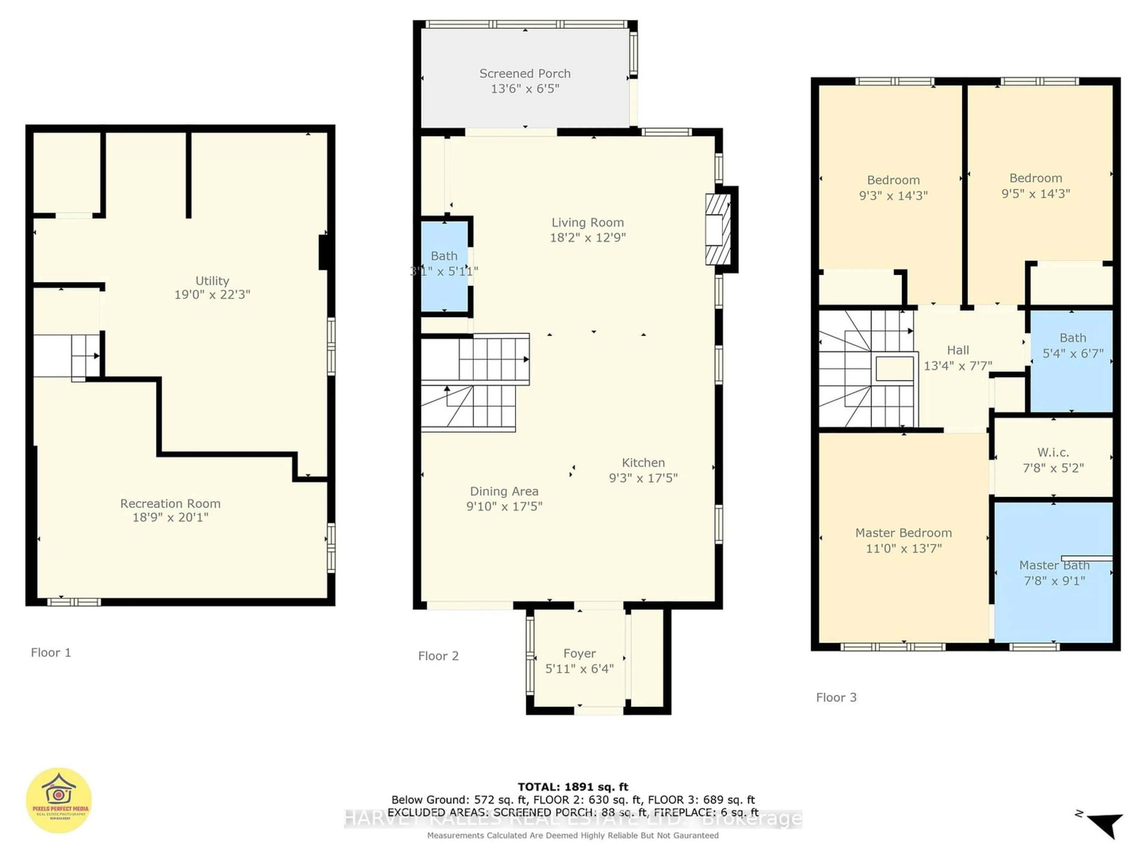 Floor plan for 84 Brookside Ave, Toronto Ontario M6S 4G9