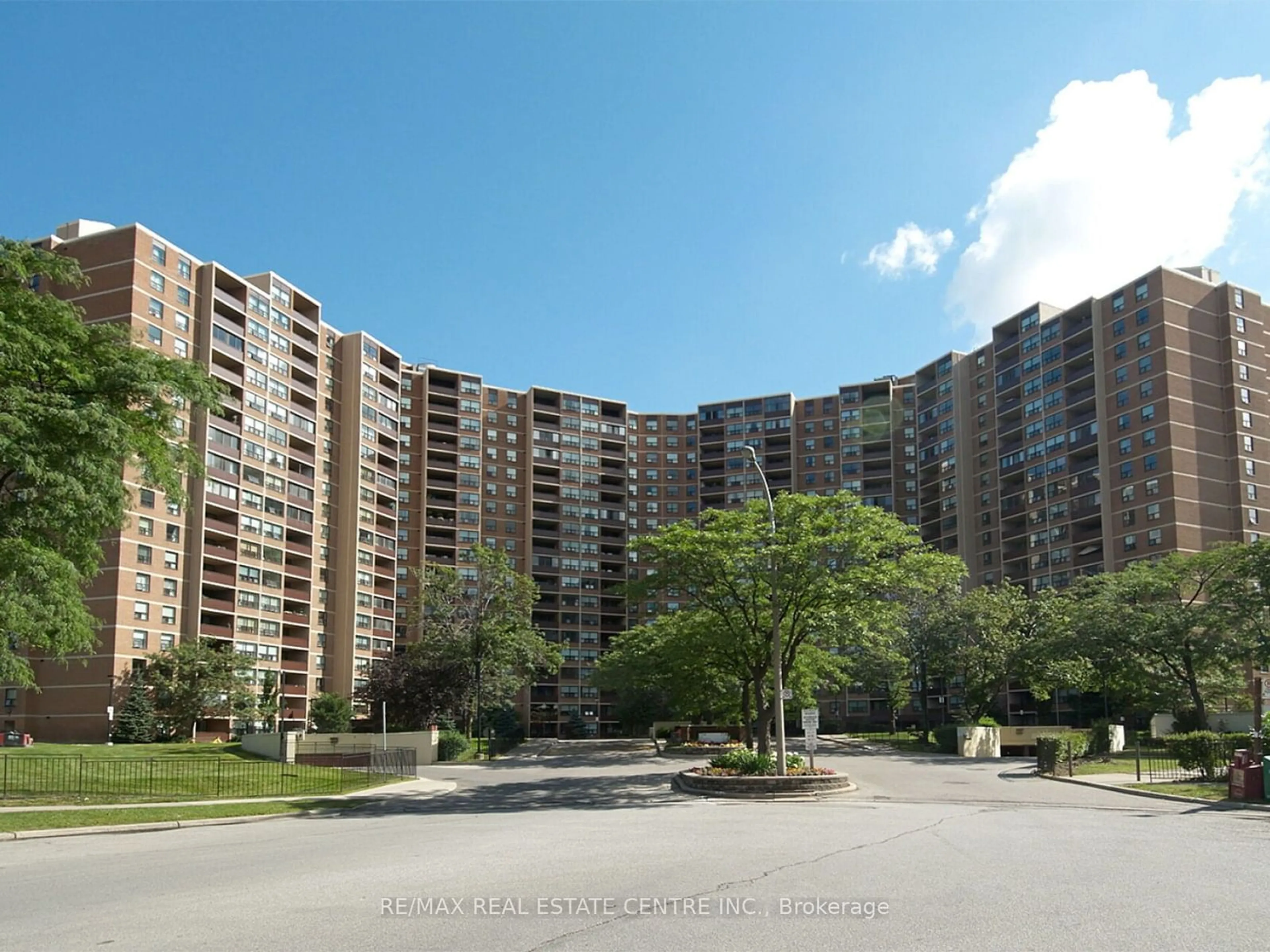 A pic from exterior of the house or condo, the street view for 716 The West Mall #1111, Toronto Ontario M9C 4X6