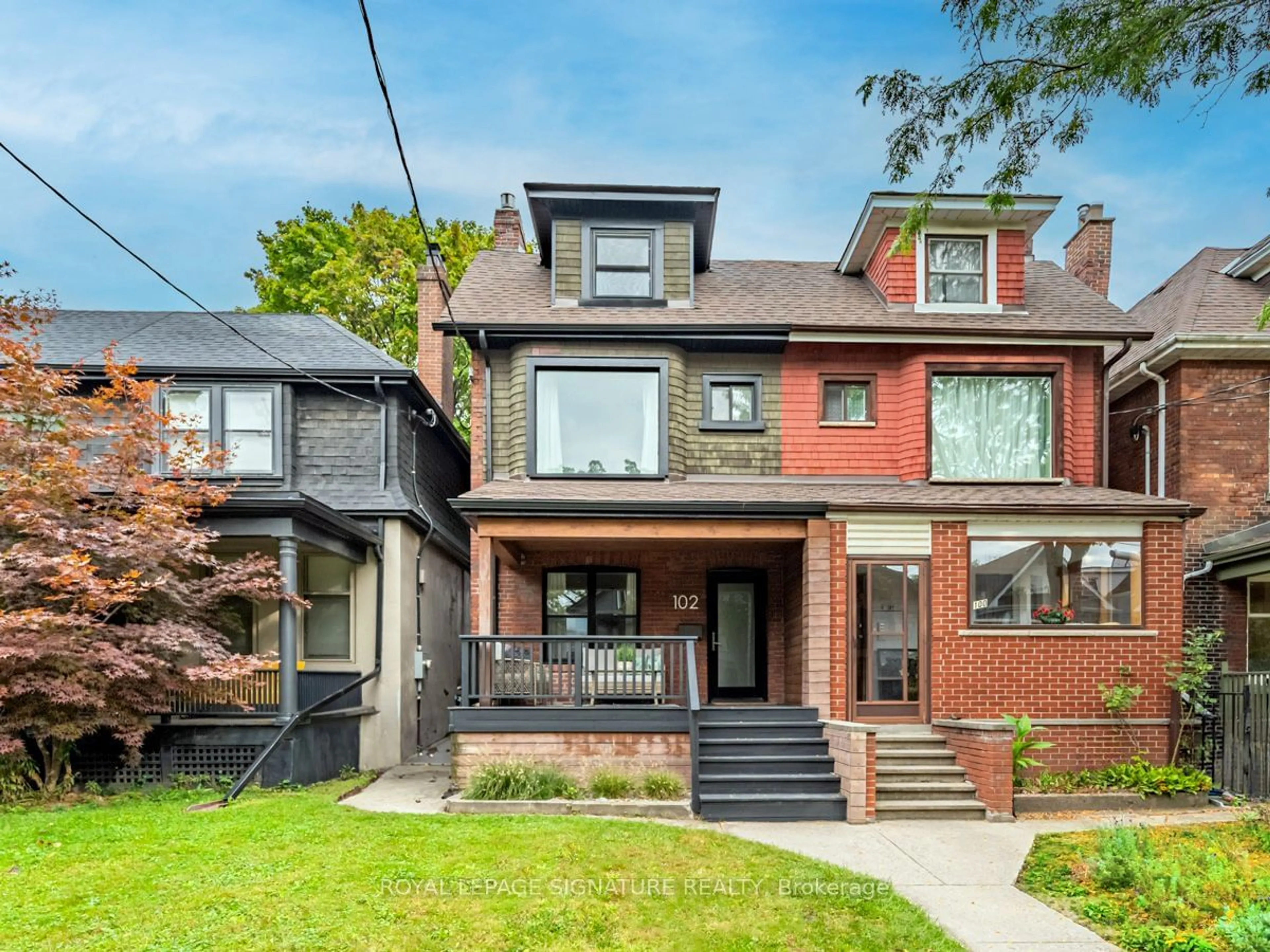 Home with brick exterior material for 102 Galley Ave, Toronto Ontario M6R 1H1