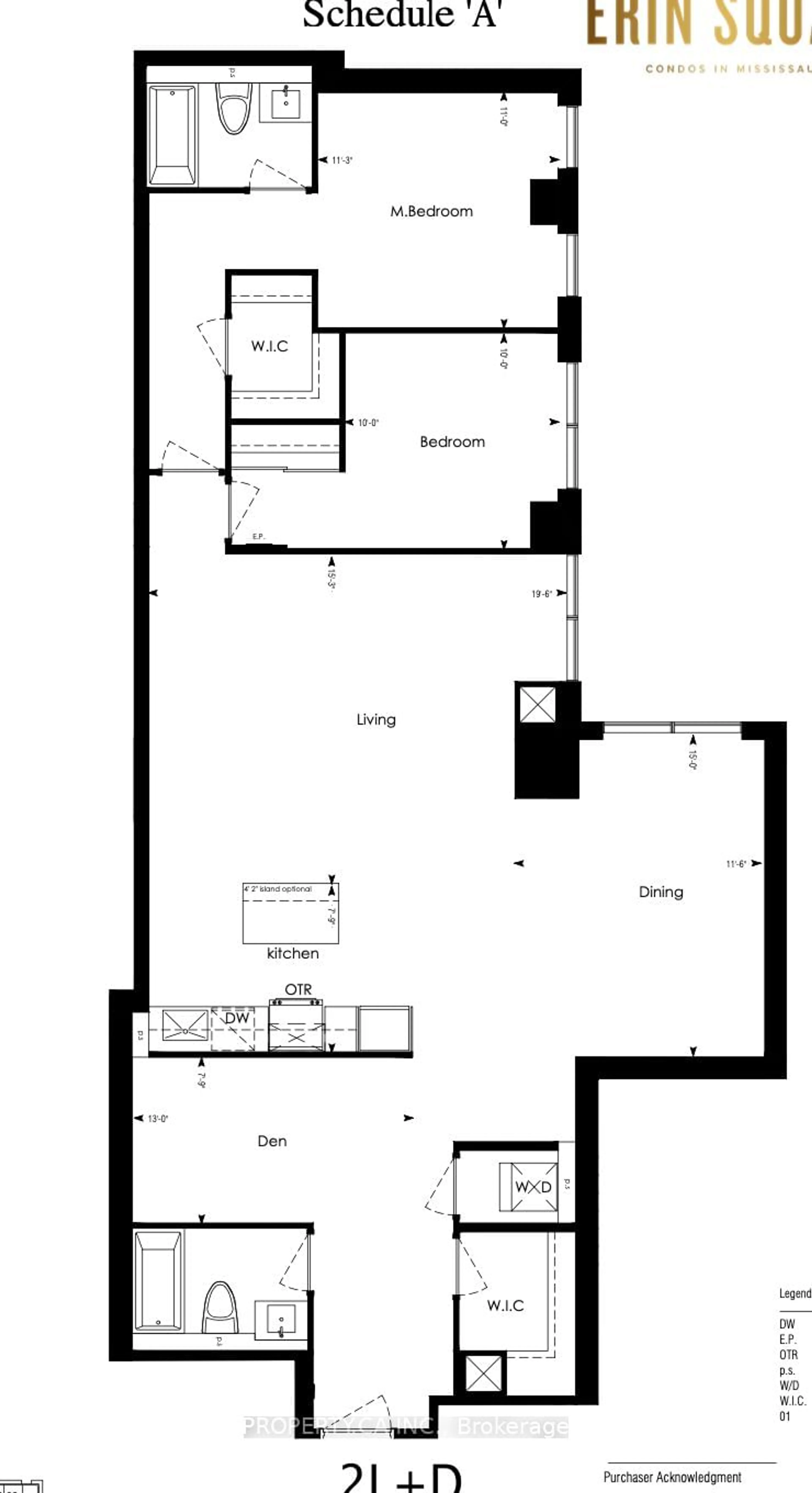 Floor plan for 4675 Metcalfe Ave #206, Mississauga Ontario L5M 0Z8