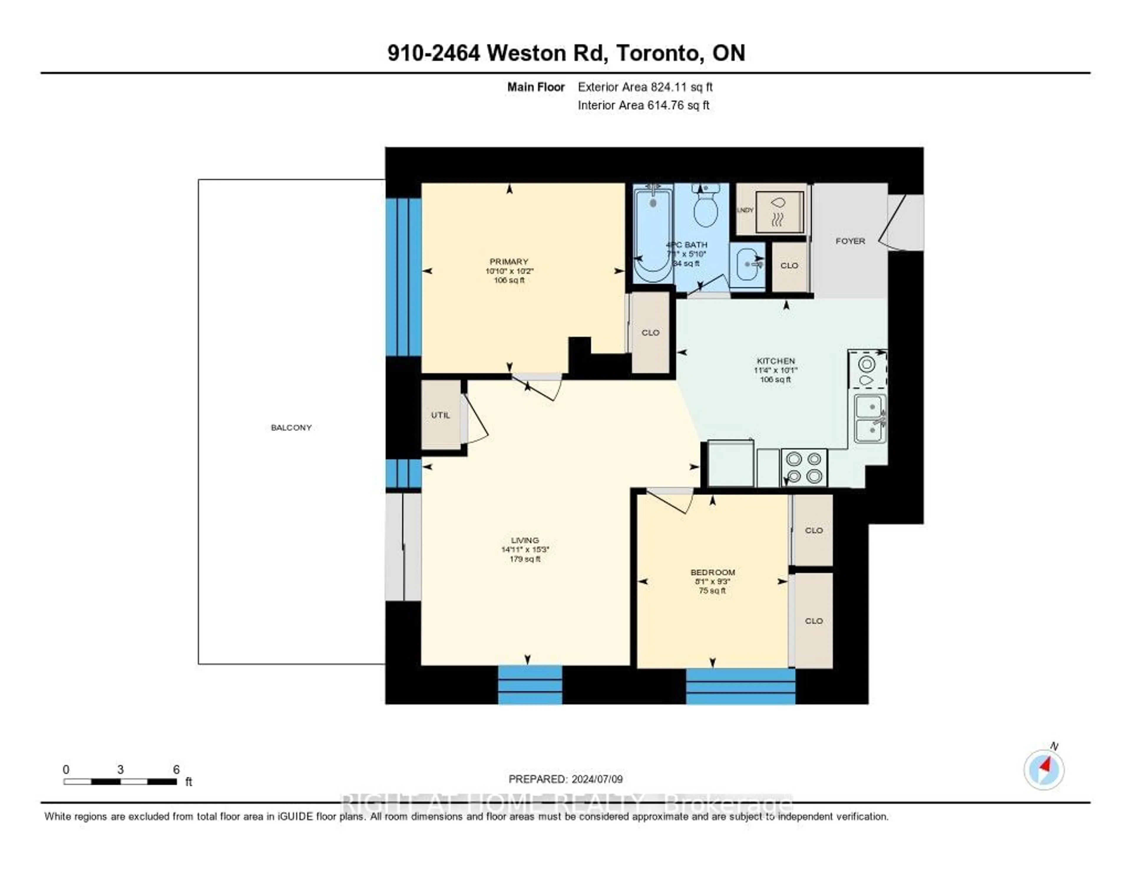 Floor plan for 2464 Weston Rd #910, Toronto Ontario M9N 0A2