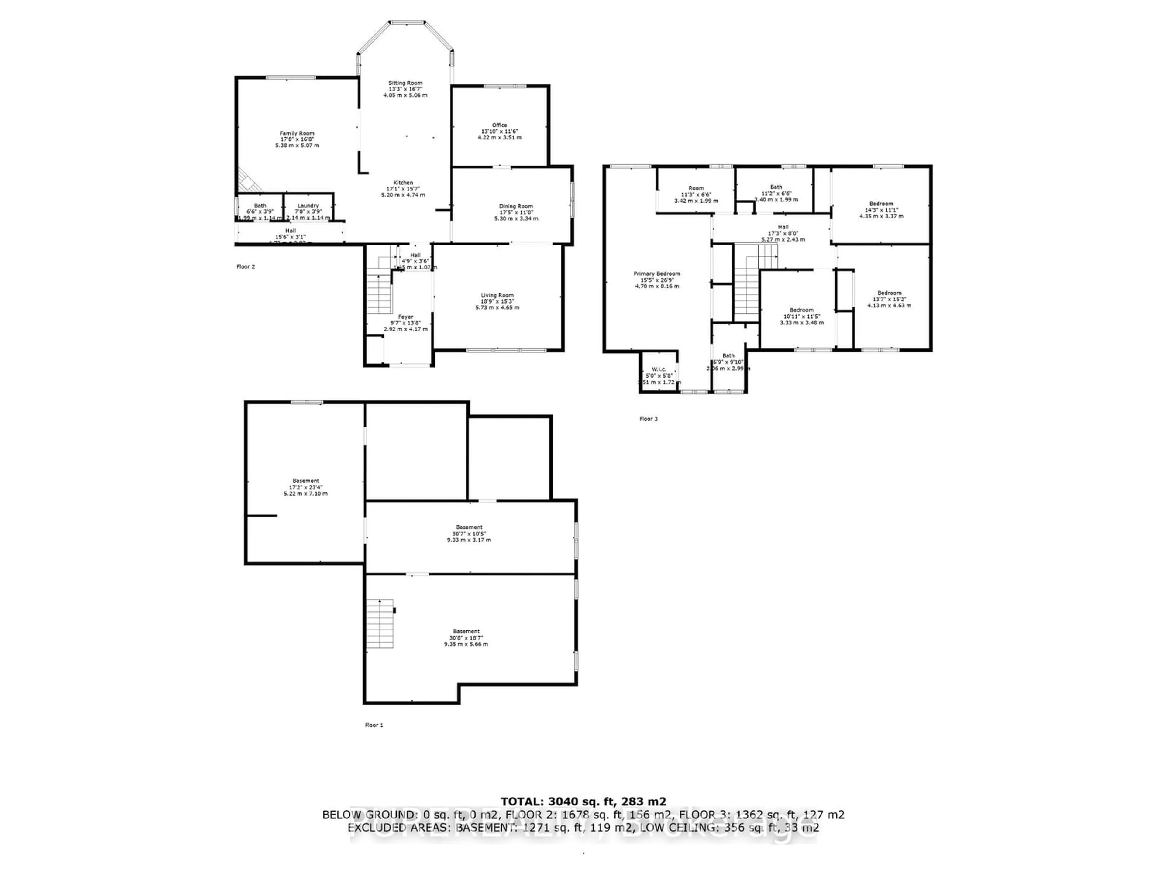 Floor plan for 18 Burnt Log Cres, Toronto Ontario M9C 2J8