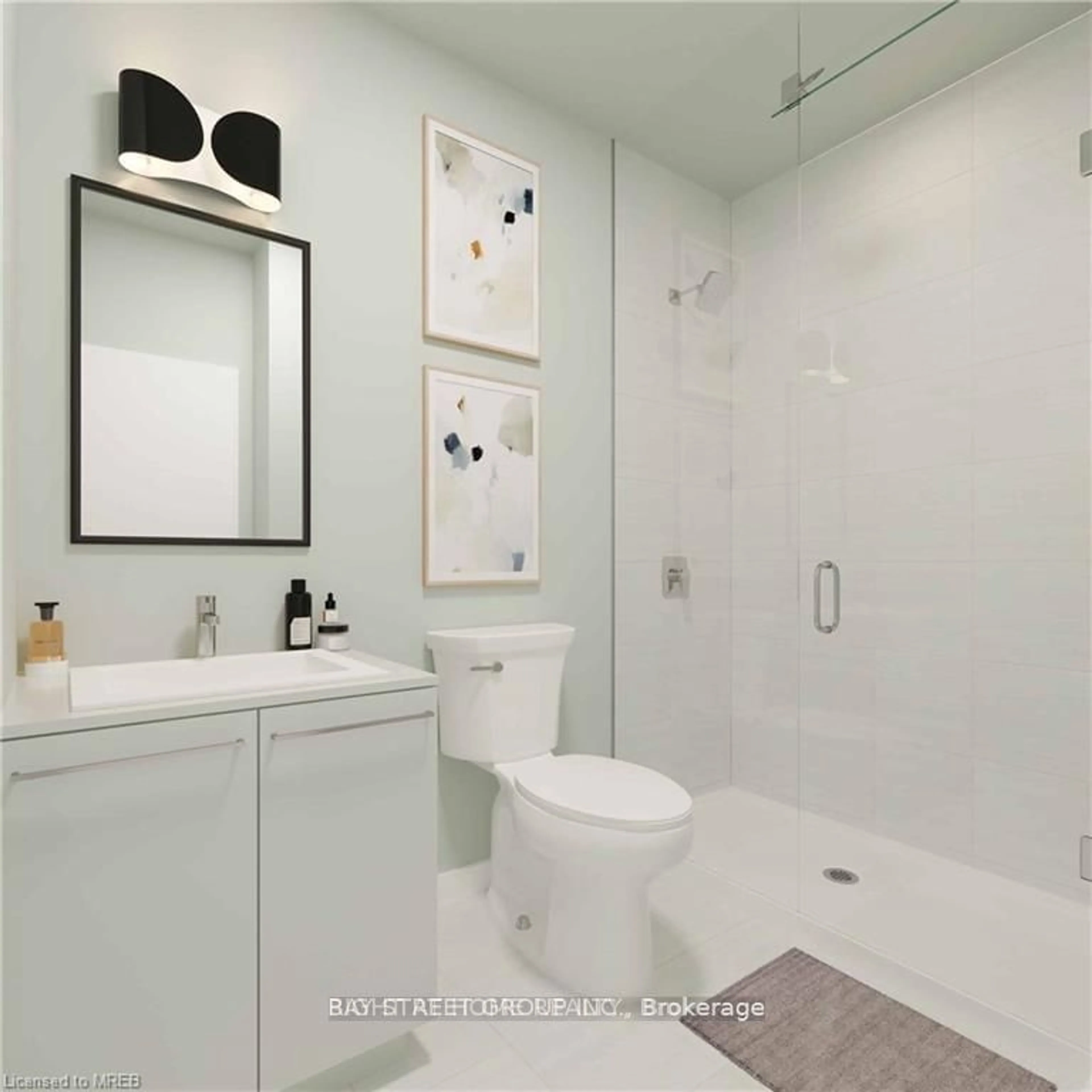 Contemporary bathroom, ceramic floors for 4035 Hickory Dr #19, Mississauga Ontario L4W 1L1